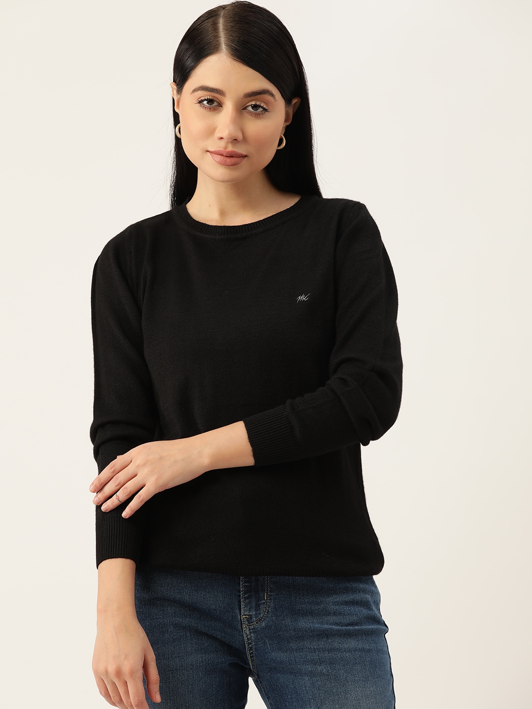 

Monte Carlo Long Sleeves Regular Pullover, Black