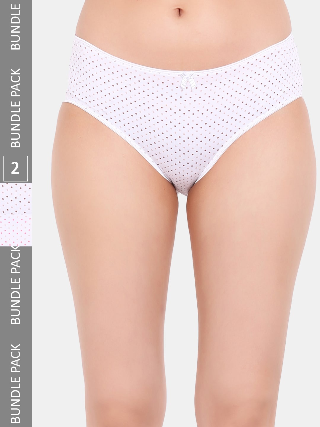 

Amour Secret Pack Of 2 Printed Mid-Rise Leak-Proof Hipster Briefs, White