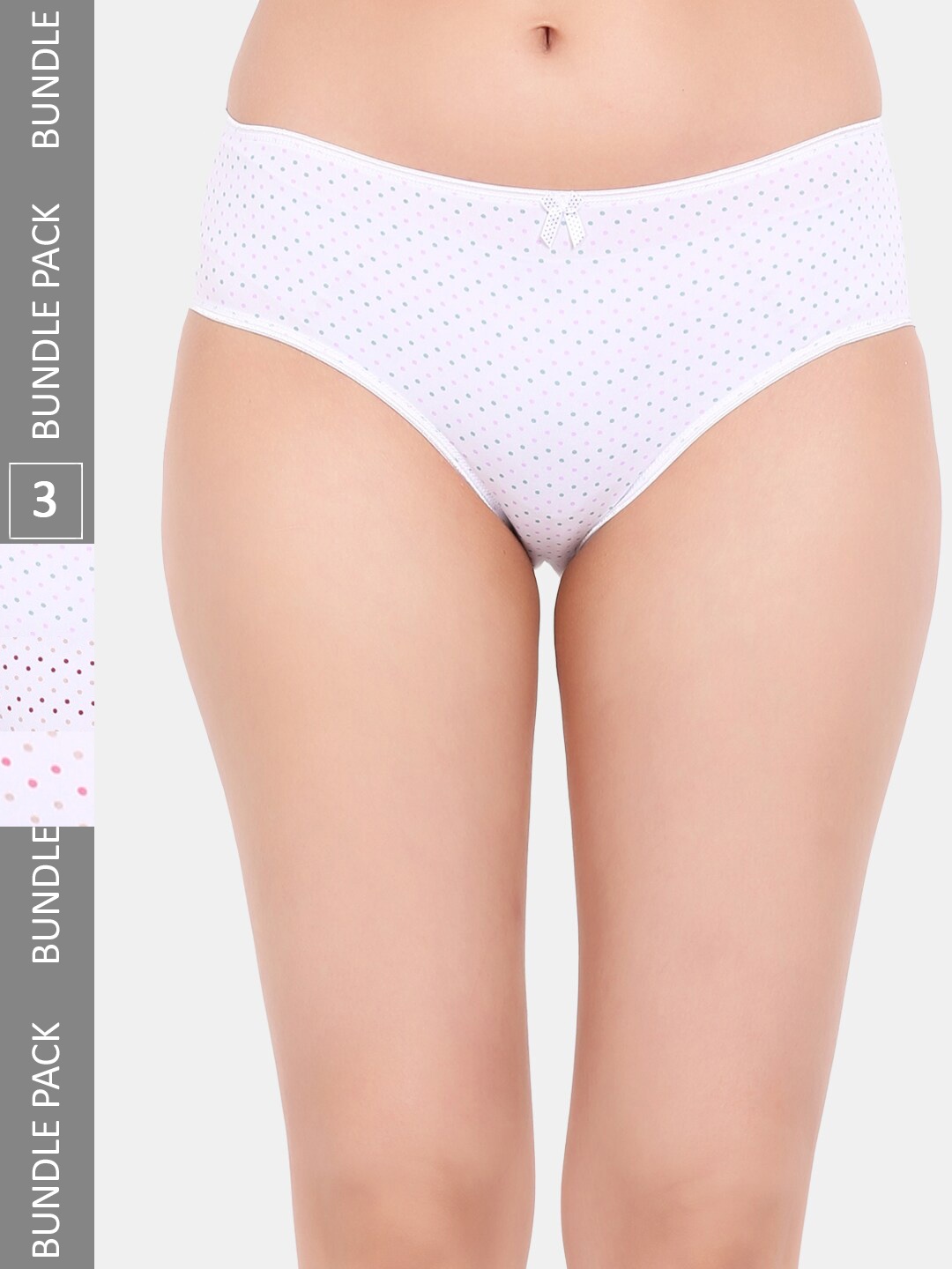 

Amour Secret Pack Of 3 Printed Leak-Proof Hipster Briefs, White