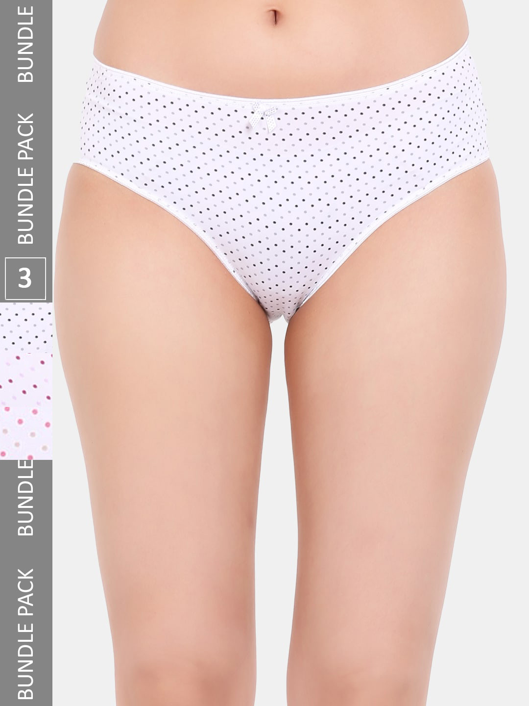 

Amour Secret Pack Of 3 Printed Leak-Proof Hipster Briefs, White