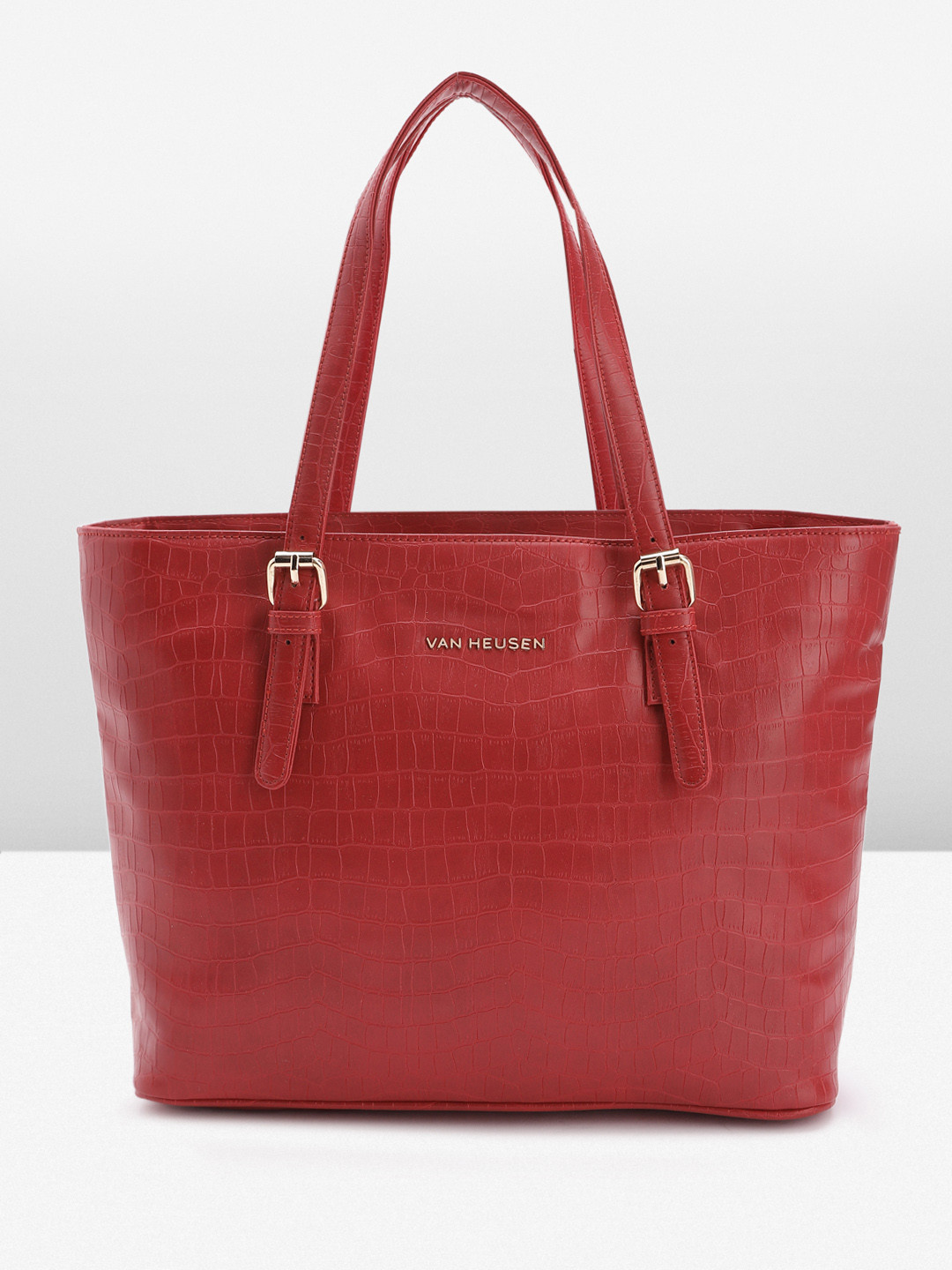 

Van Heusen Animal Textured Oversized Structured Shoulder Bag, Red