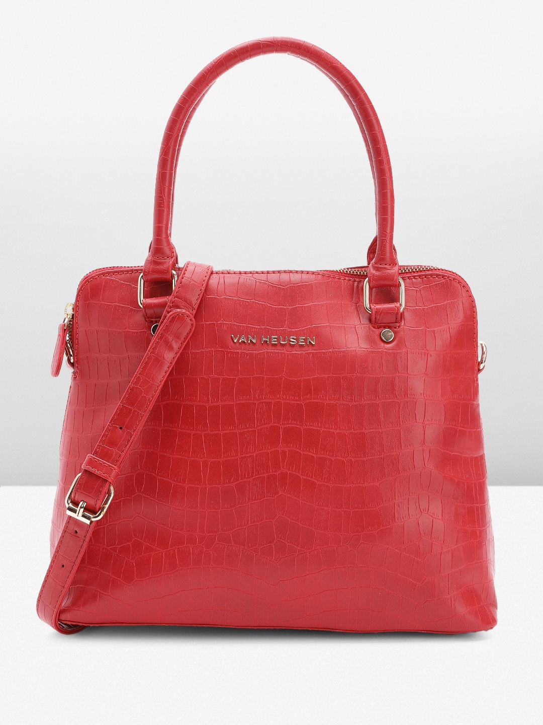 

Van Heusen Animal Textured Structured Handheld Bag, Red