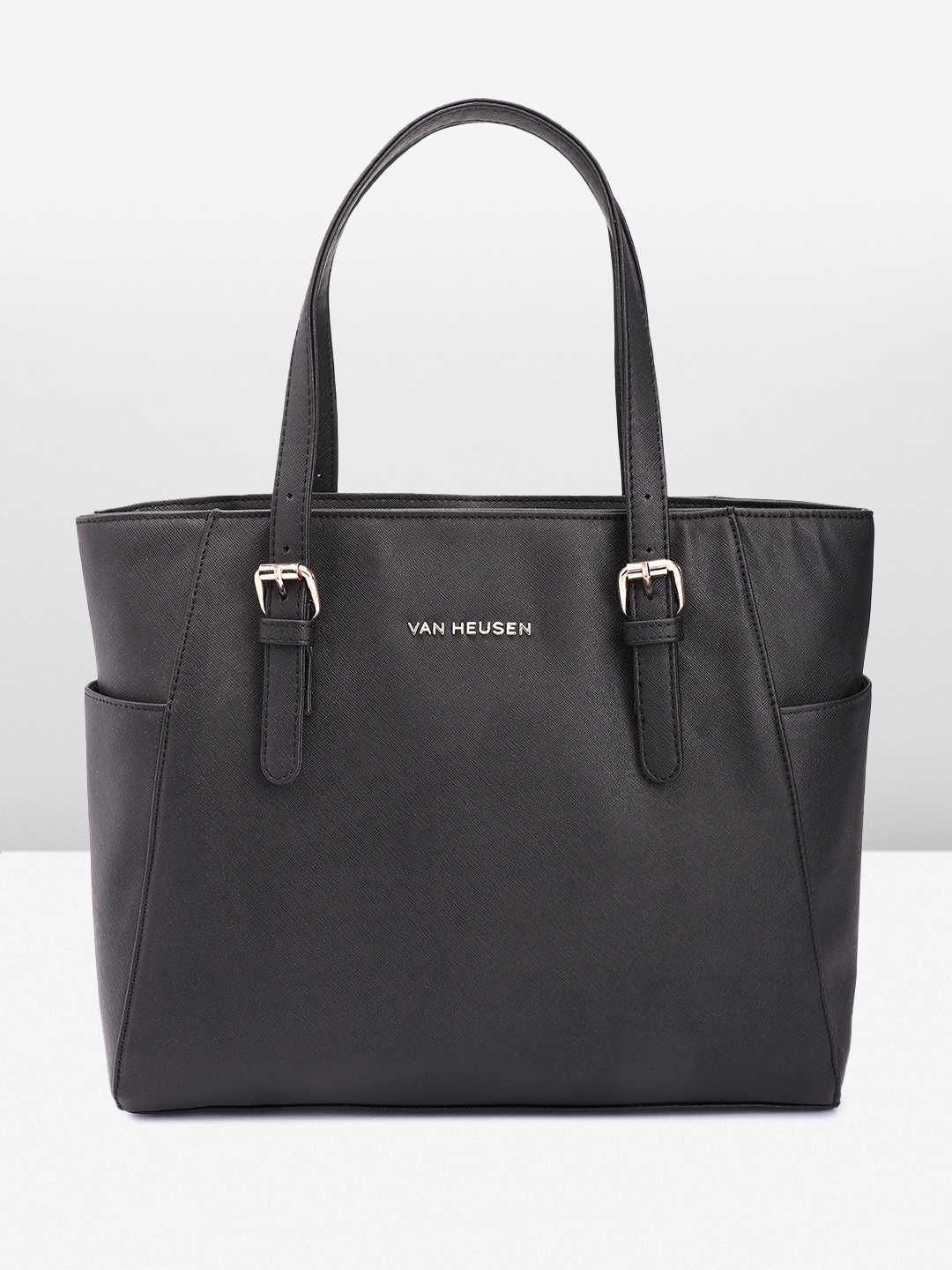 

Van Heusen Textured Structured Shoulder Bag, Black