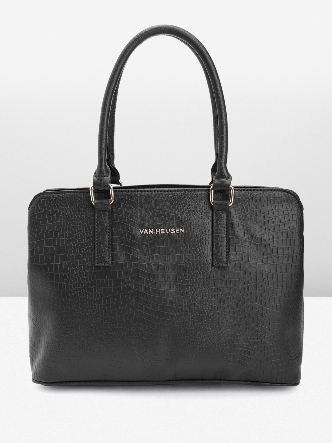 

Van Heusen Textured Structured Shoulder Bag, Black