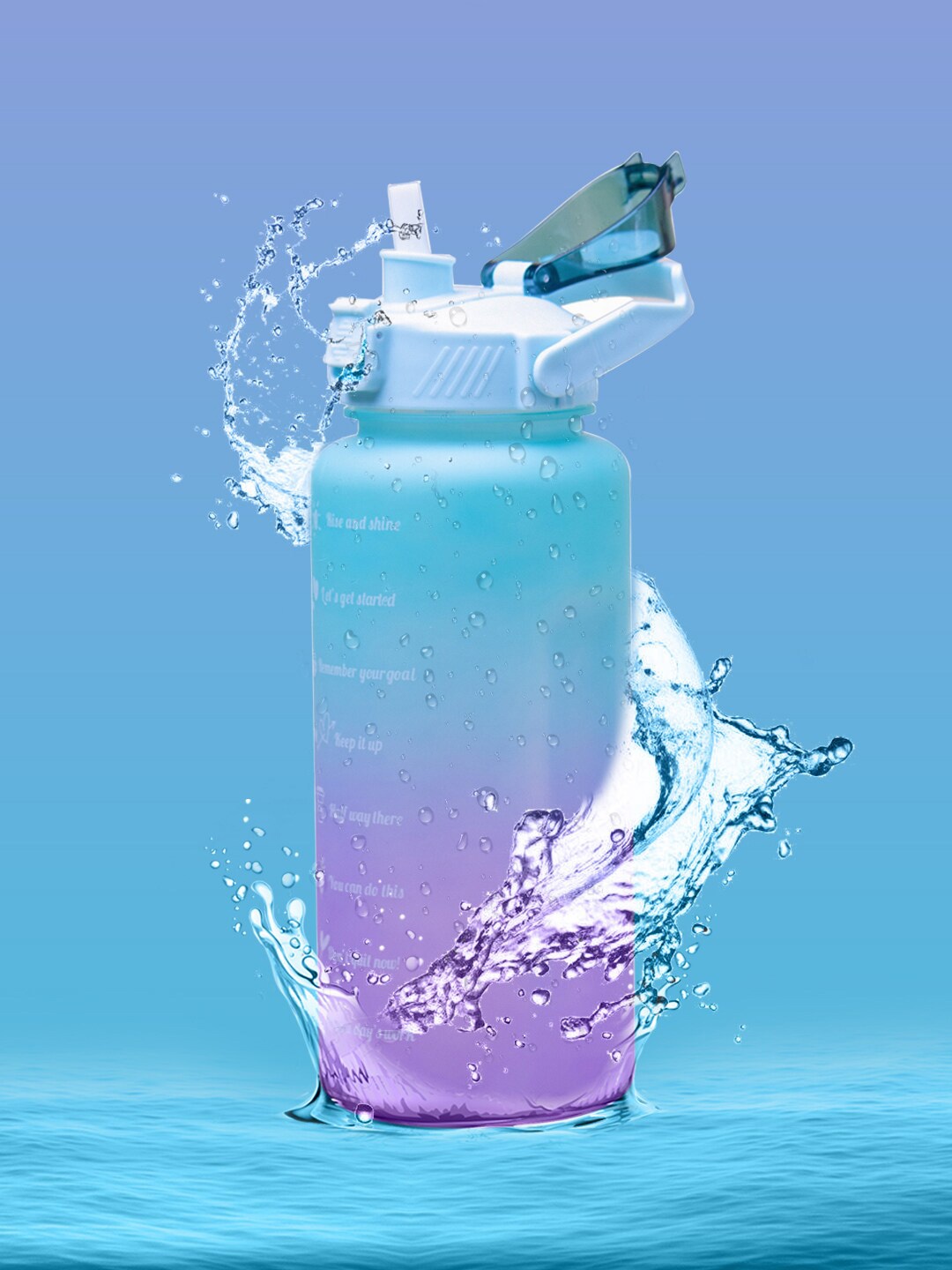 

MARKET99 Blue & Violet Gradiant Printed Sipper 2 L