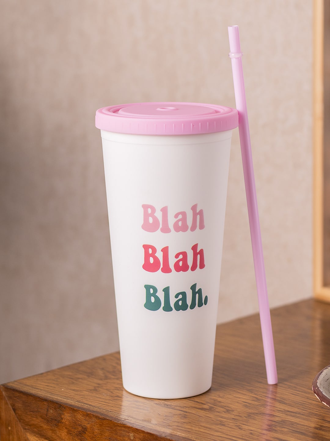 

MARKET99 White & Pink Text or Slogans Printed Stainless Steel Matte Travel Mug 400 ml