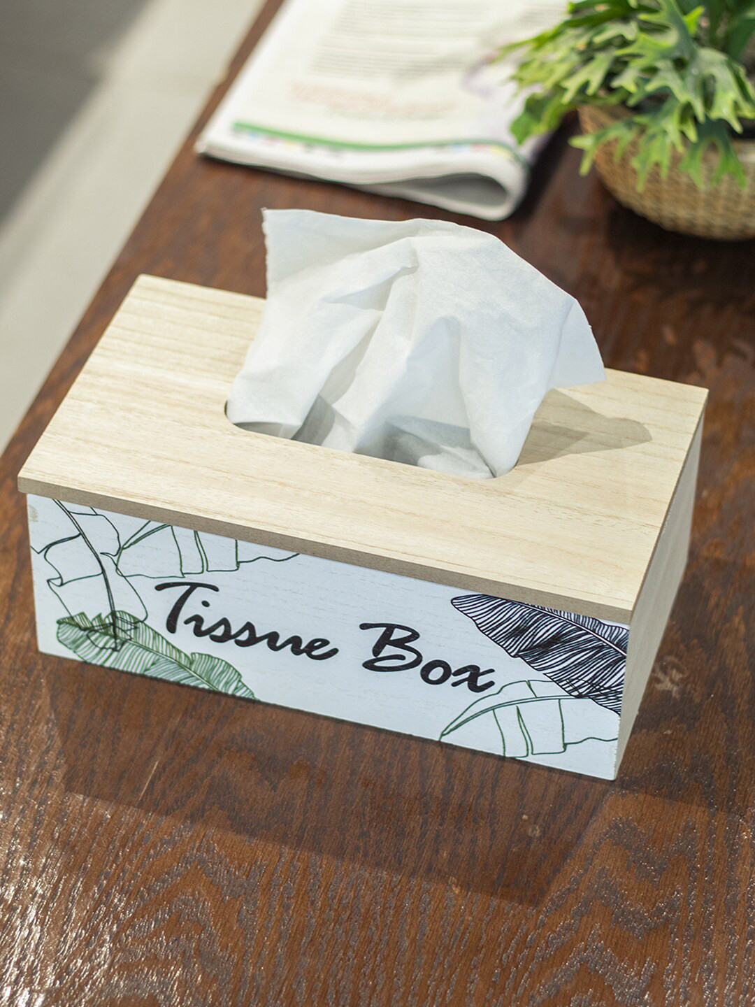 

MARKET99 Printed Tissue Box, Beige
