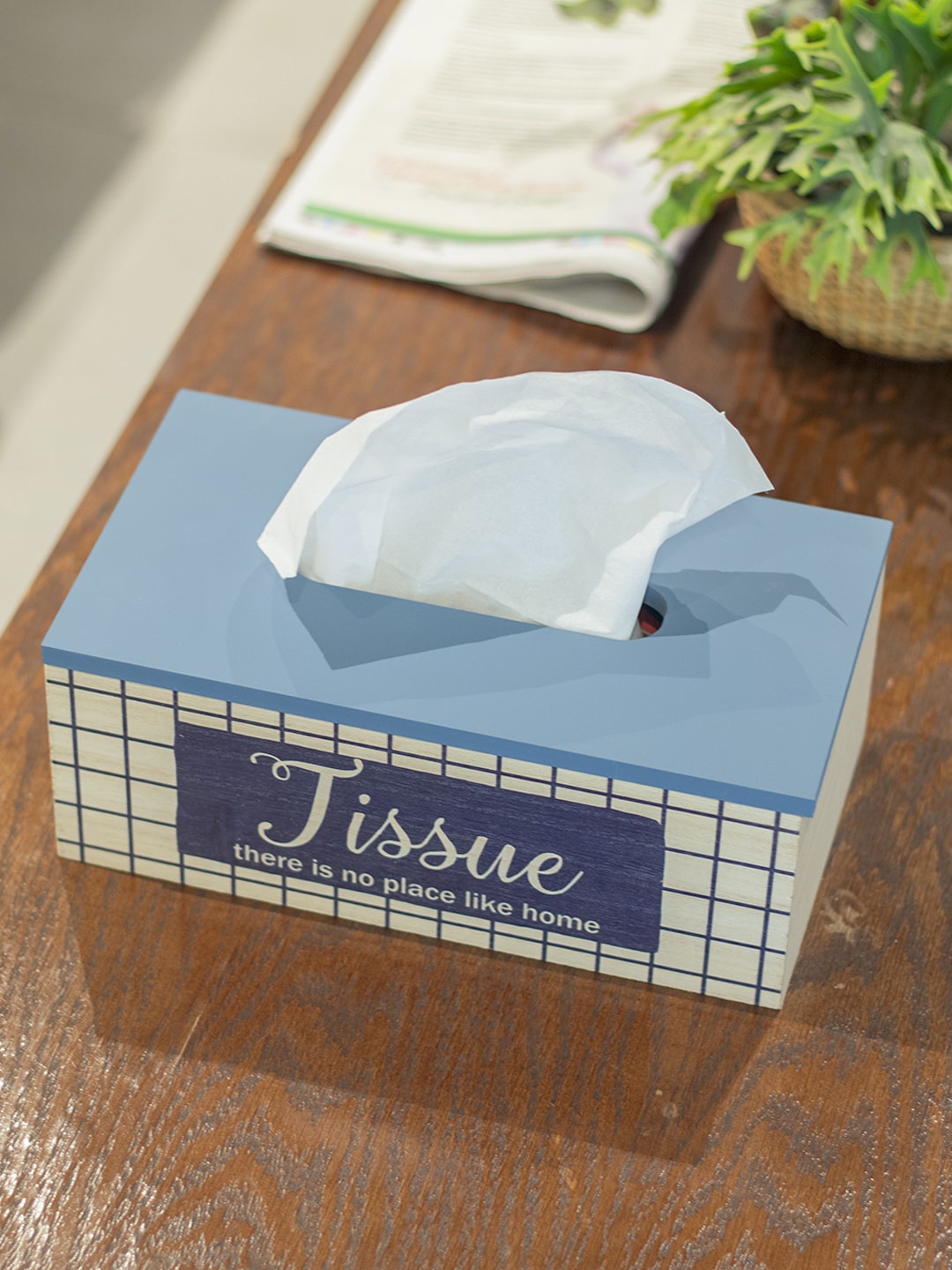 

MARKET99 Printed Tissue Box, Blue