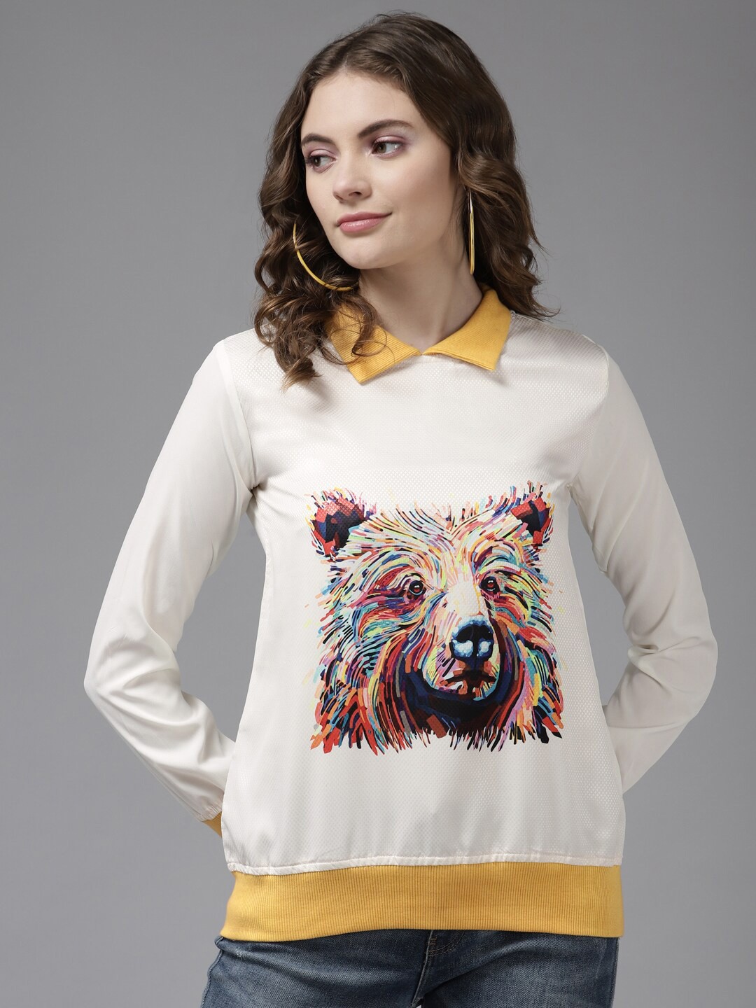 

BAESD Graphic Printed Sweatshirt, White