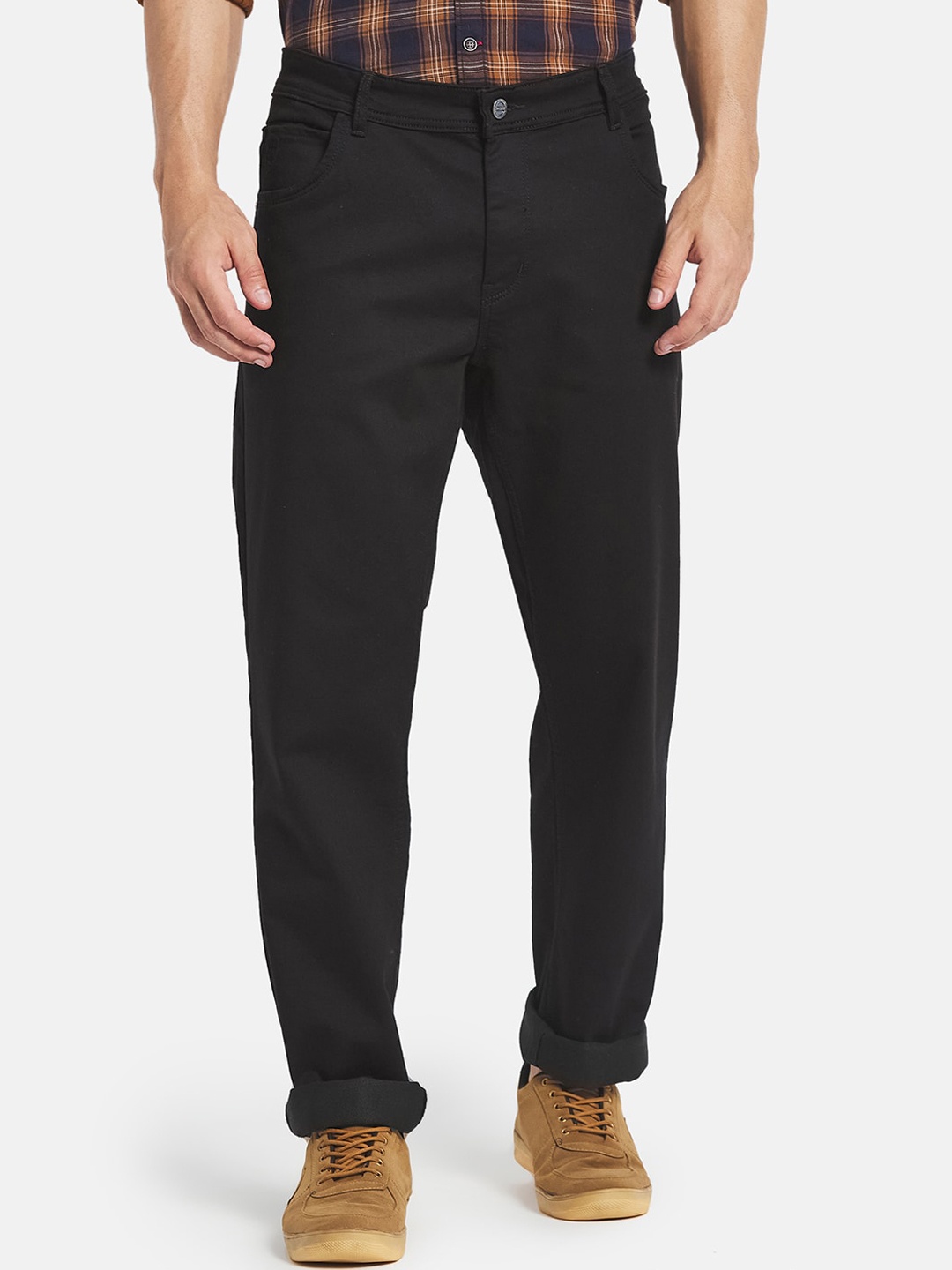 

Monte Carlo Men Md-Rise Clean Look Jeans, Black