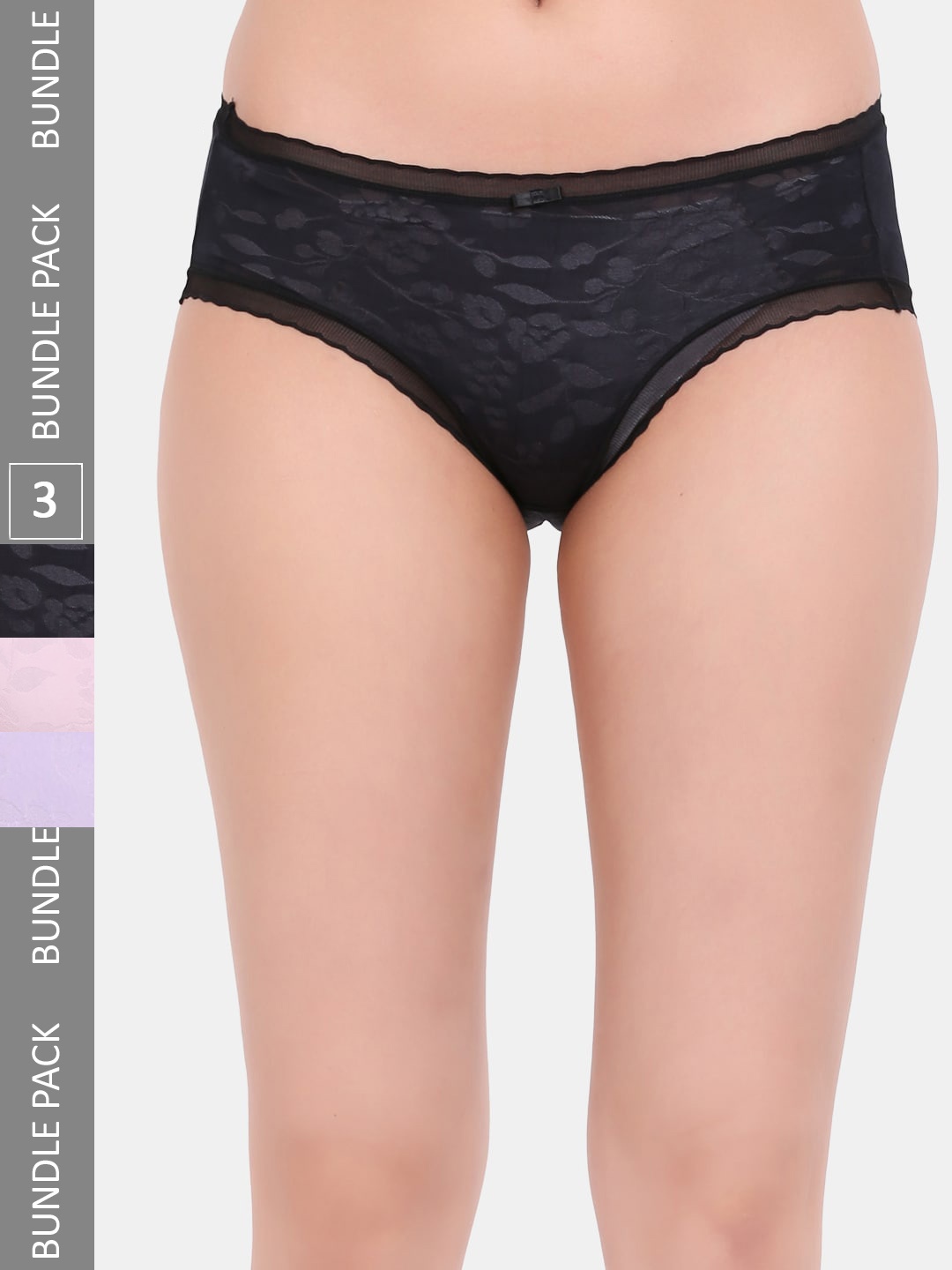 

Amour Secret Pack Of 3 Leak-Proof Hipster Briefs, Purple