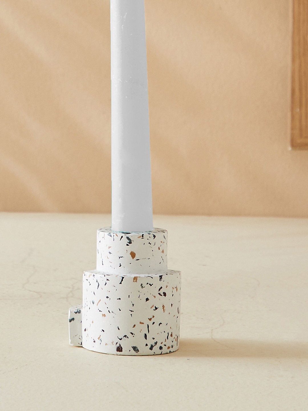 

Home Centre Splendid White & Black Printed Candle Holders