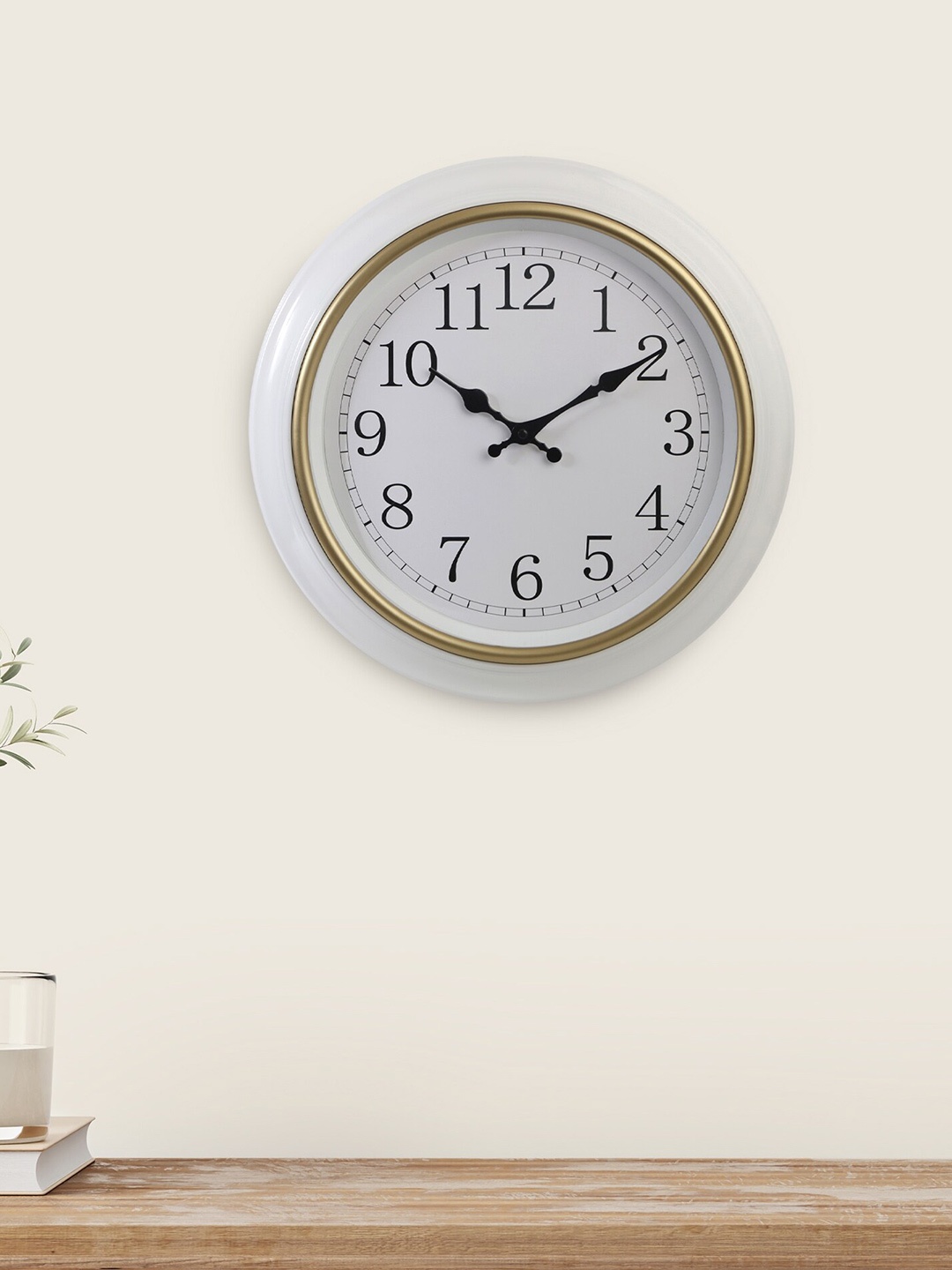 Home Centre White Traditional Wall Clock