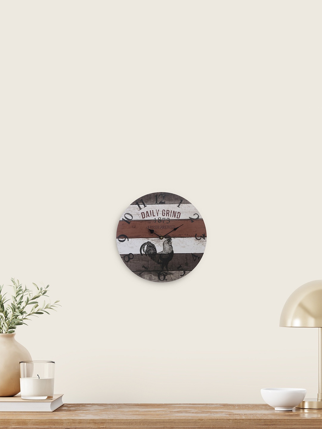 

Home Centre Casablanca Brown & Grey Printed Traditional Wall Clock