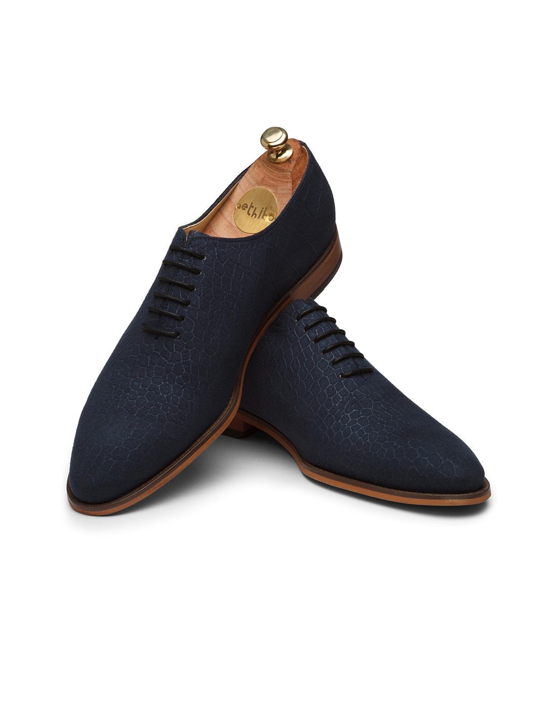 

Ethik Men Printed Water Repellent Upper Derbys, Navy blue