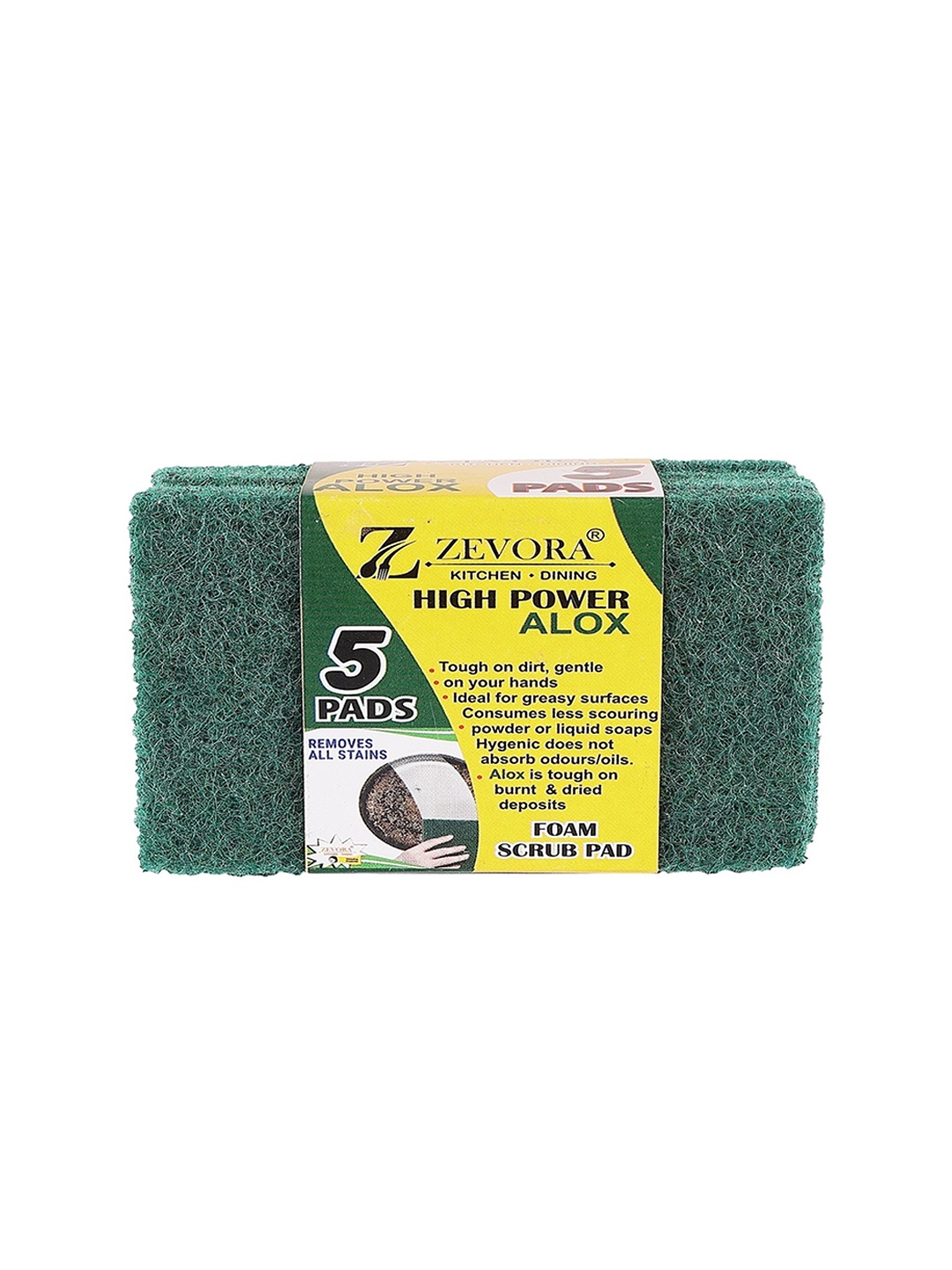 

ZEVORA 20-Pcs Green Textured Foam Scrub Pad