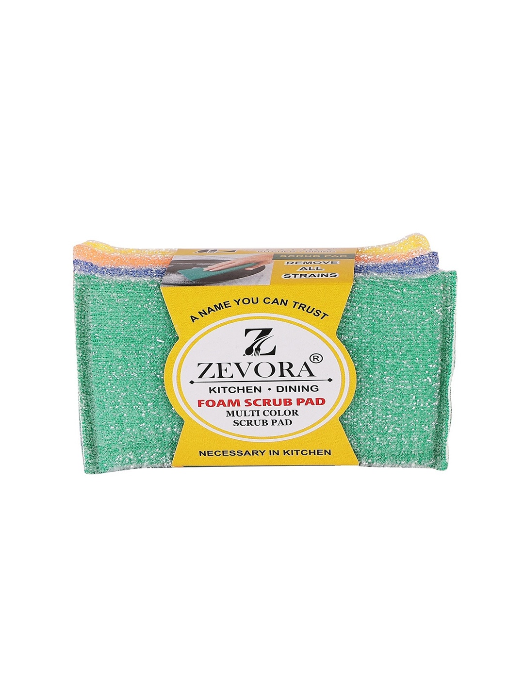 

ZEVORA 16 Pcs Green & Blue Foam Sponge Scourer Pad