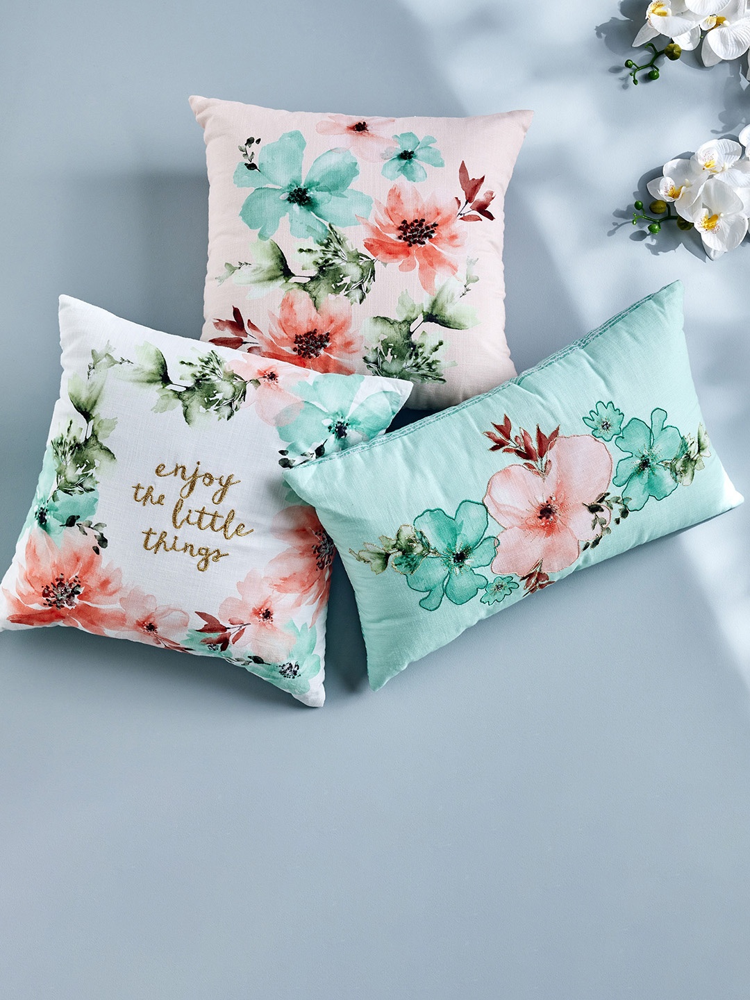 

Home Centre Hello Spring Pink Printed Cotton Filled Cushion