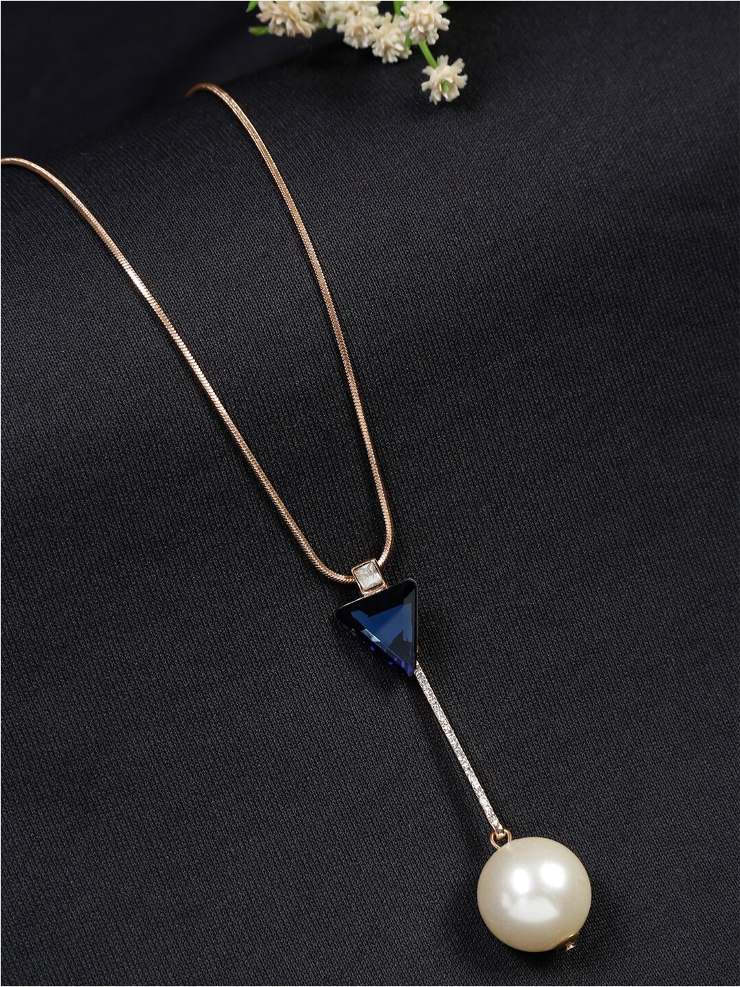 

YouBella Gold-Plated Crystal Studded Necklace