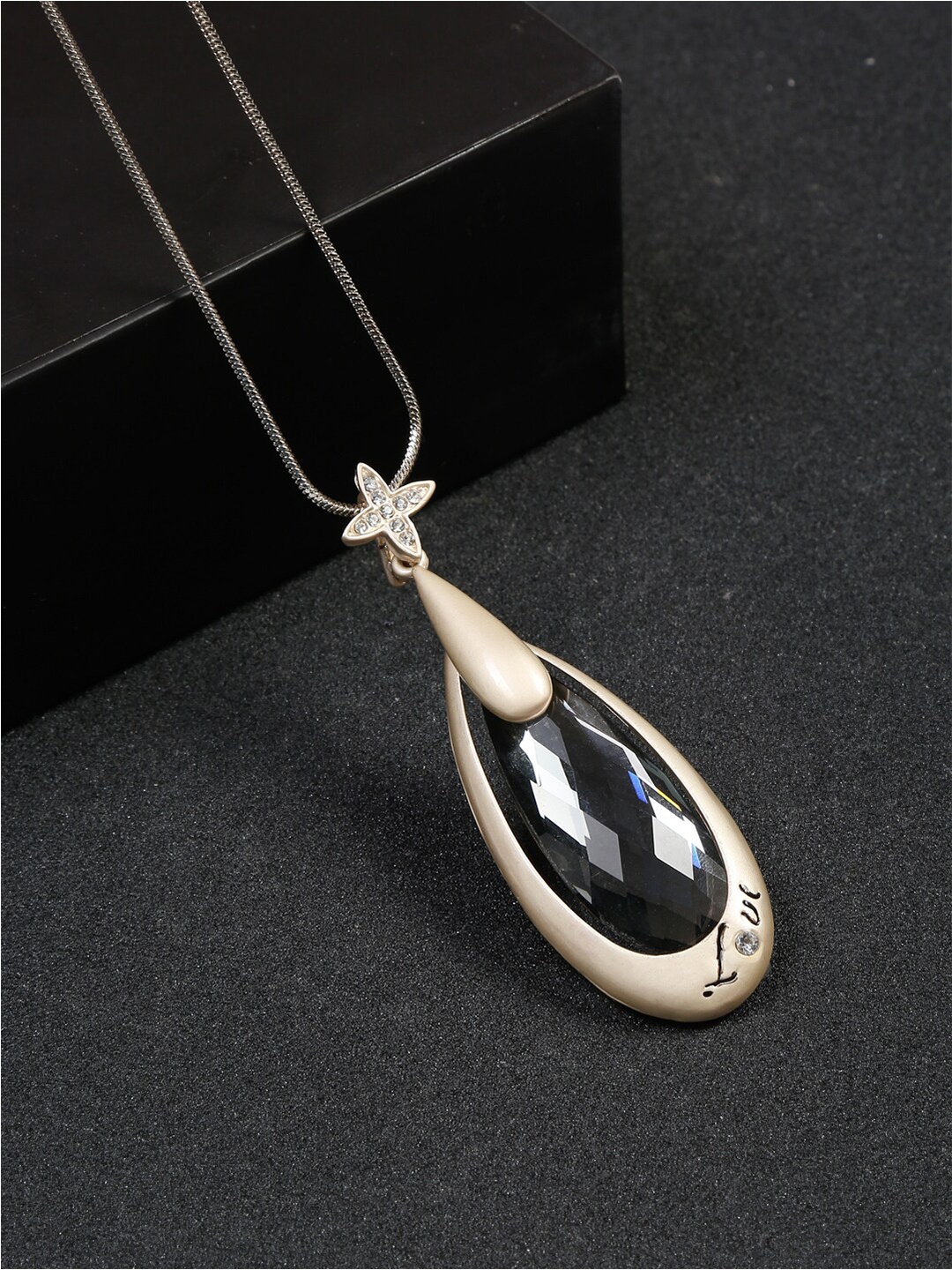 

YouBella Gold-Plated Crystal Studded Necklace