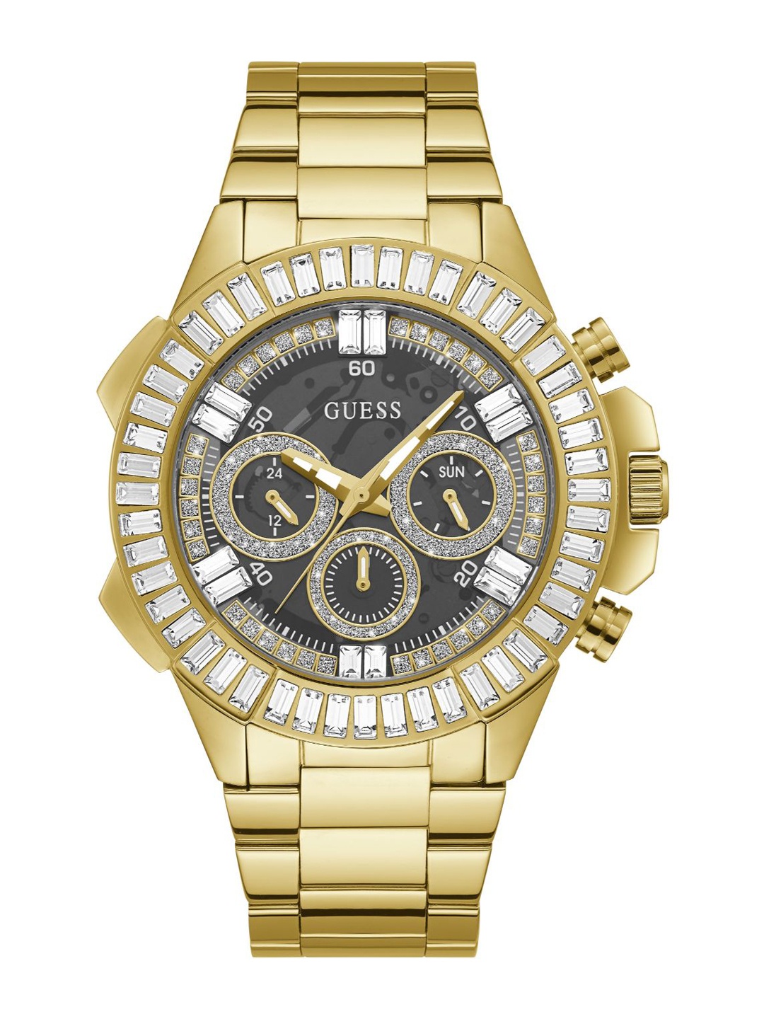 

GUESS Men Stainless Steel Bracelet Style Straps Analogue Watch GW0369G1, Black