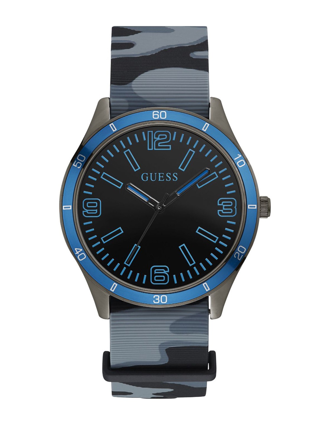 

GUESS Men Round Dial & Regular Straps Analogue Watch W1163G1, Black