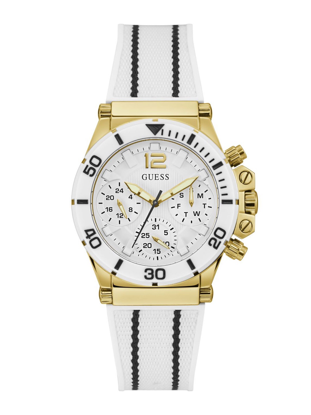 

GUESS Women Brass Dial & Straps Analogue Watch GW0406L1, White