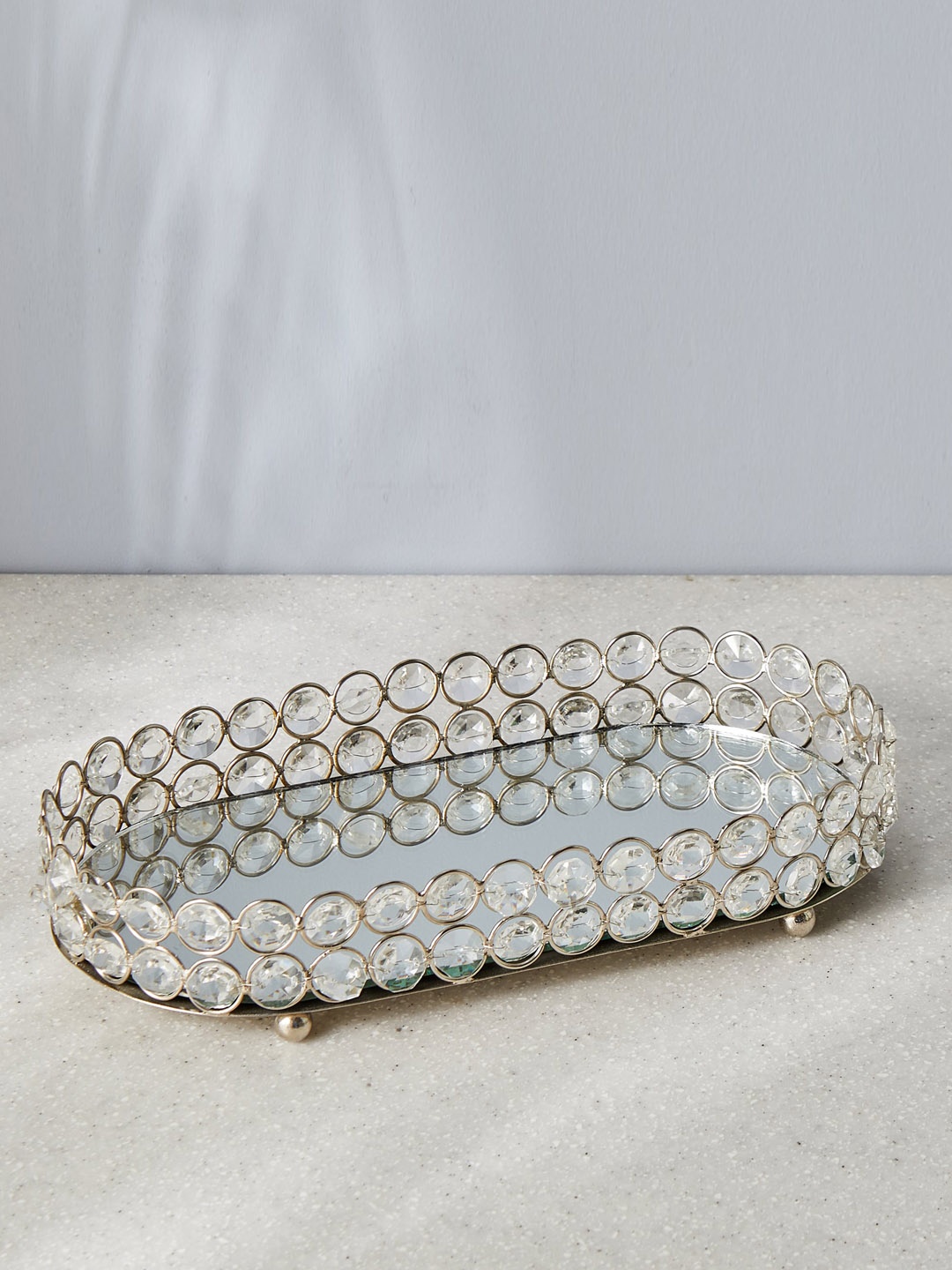 

Home Centre Silver-Toned Corsica Tasta Iron Decorative Platter