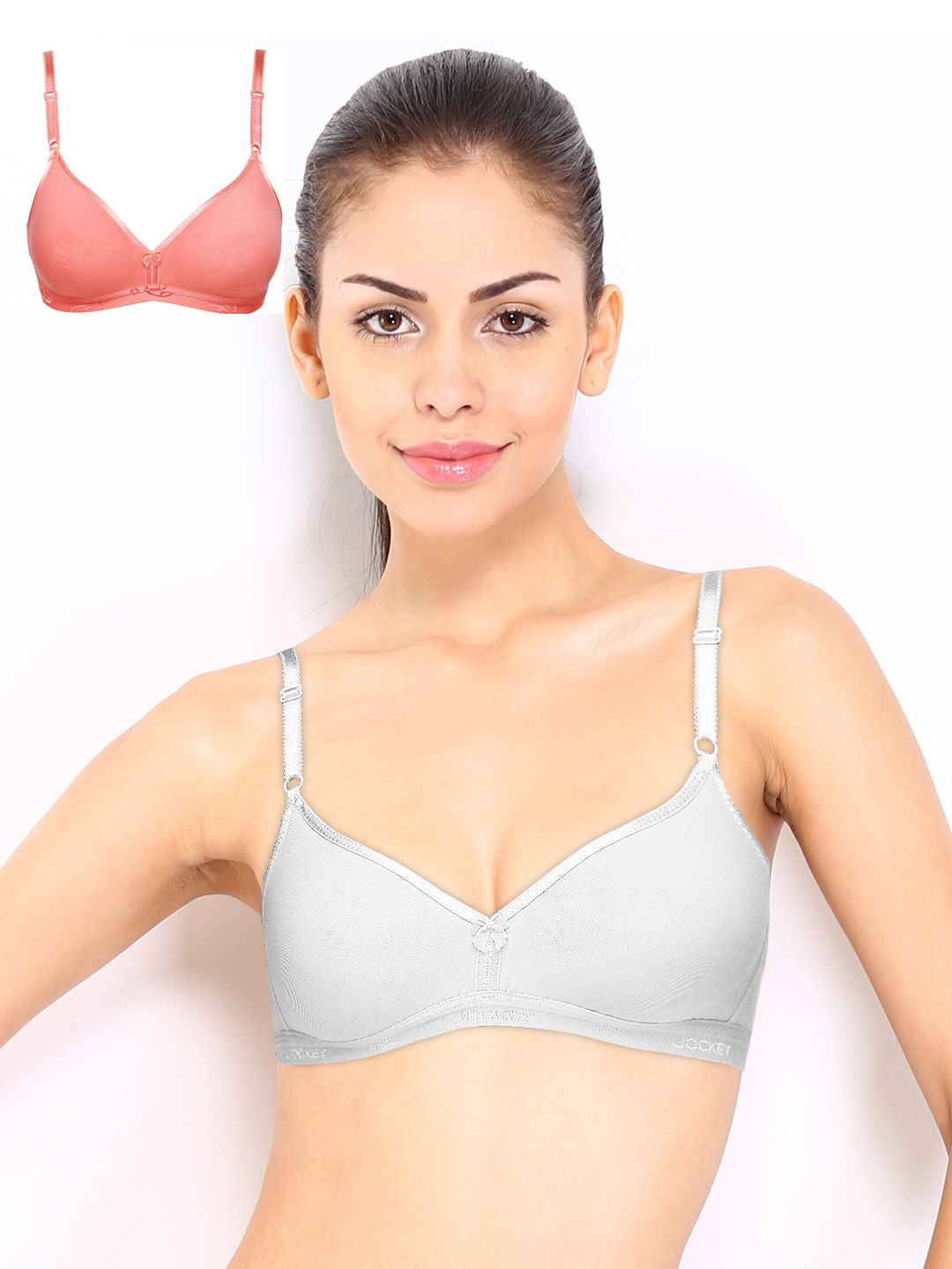 

Jockey Pack of 2 Solid Everyday Bra, White