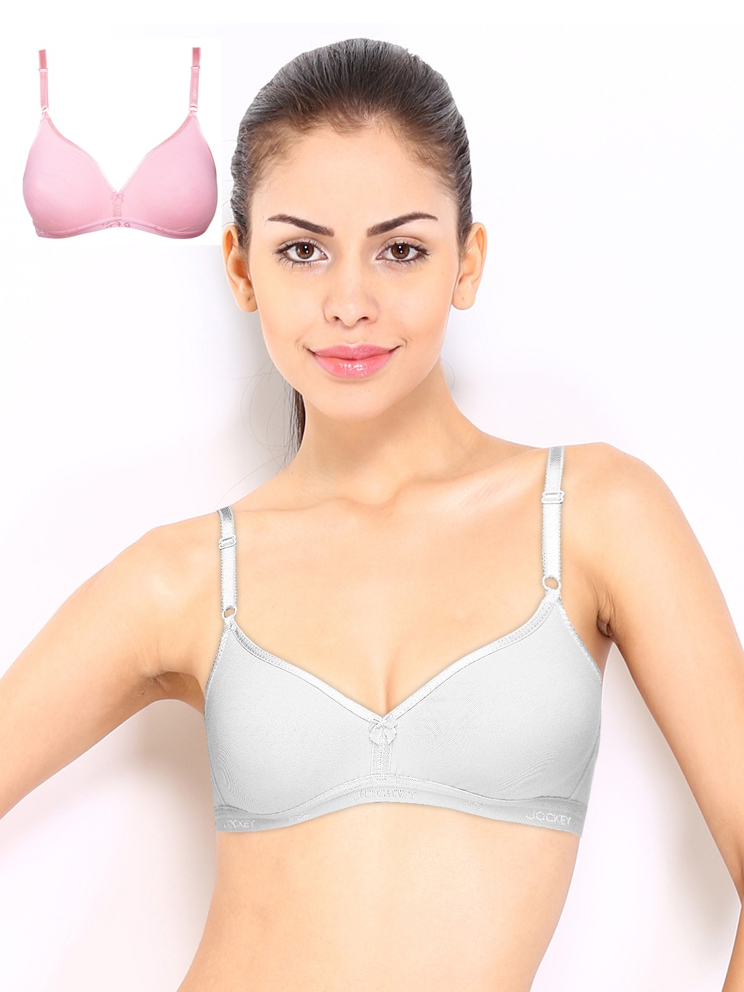 

Jockey Women Pack of 2 Solid Everyday Bras, Pink
