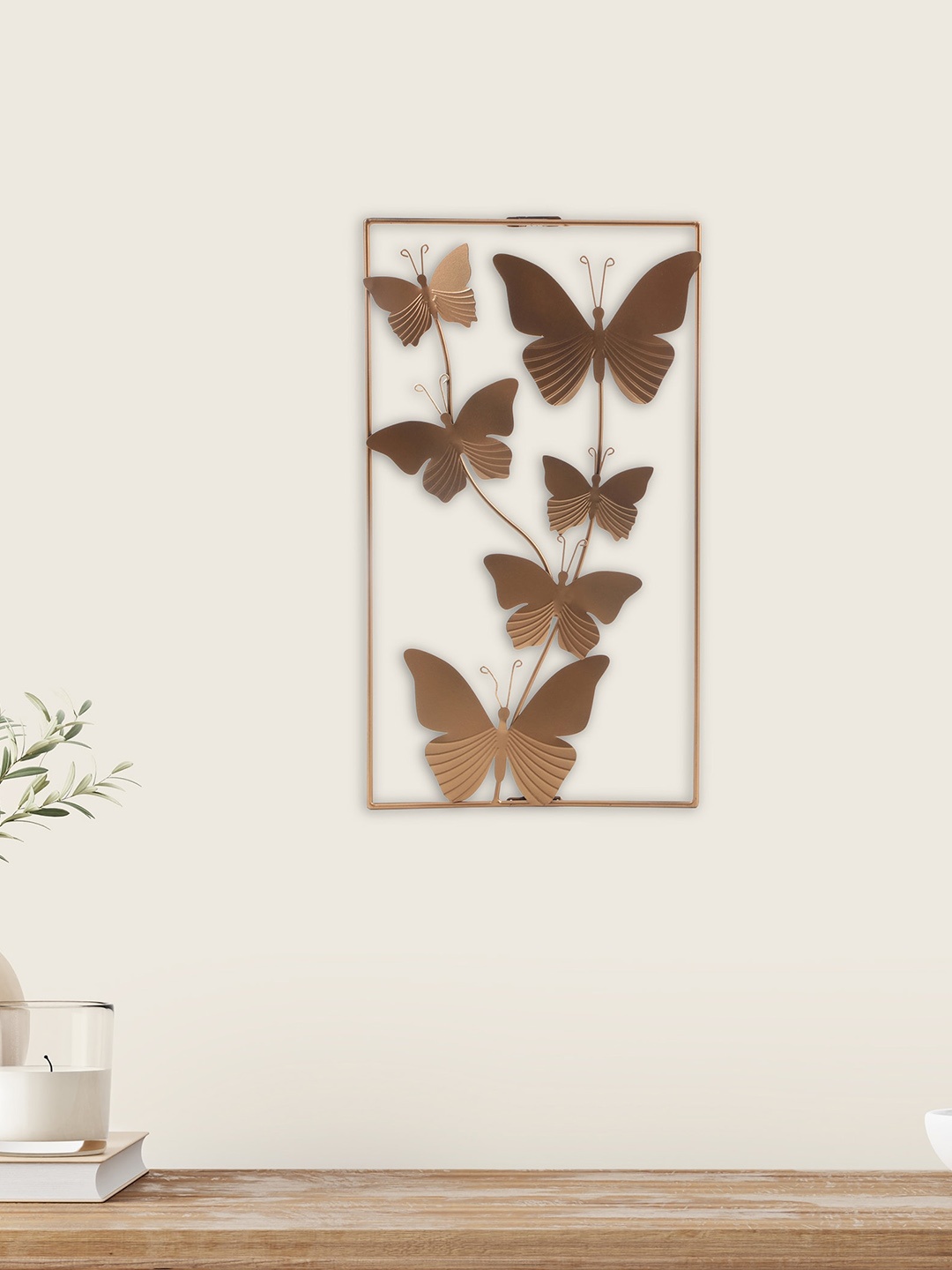 

Home Centre Pacific Iliano Butterfly Wall Decor, Gold