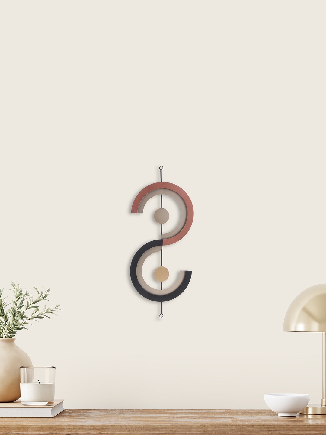 

Home Centre Pacific Iliano Black & Brown Metal S-Shaped Wall Accent