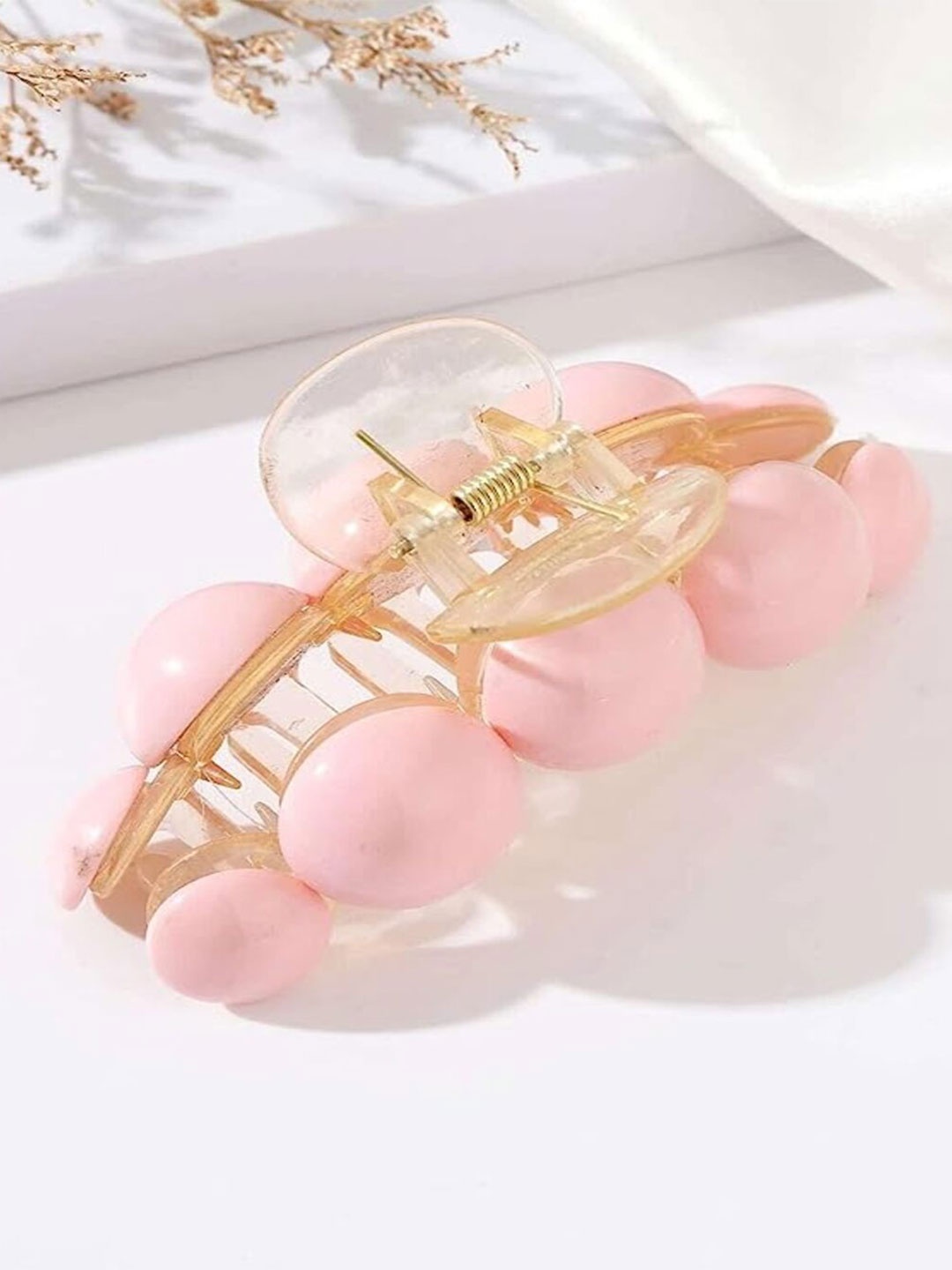 

ANNA CREATIONS Women Set of 2 Claw Clip, Pink