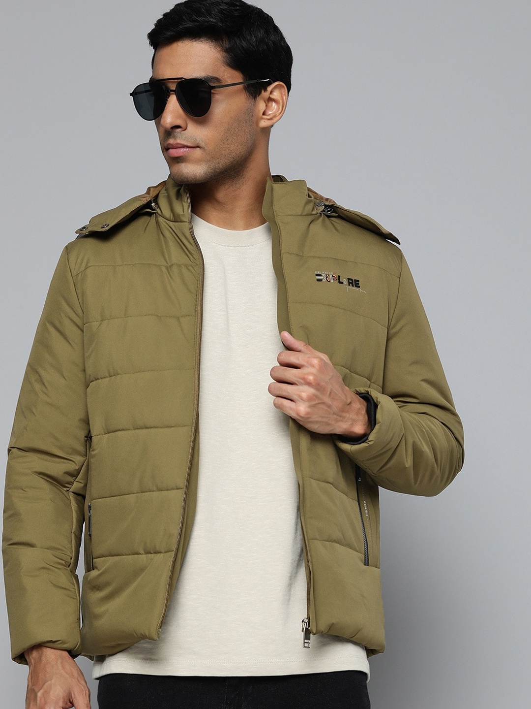 

Fort Collins Long Sleeves Pocket Hooded Padded Jacket, Khaki