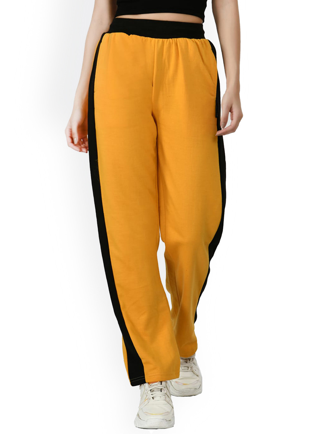 

IndiWeaves Women Track Pants, Mustard
