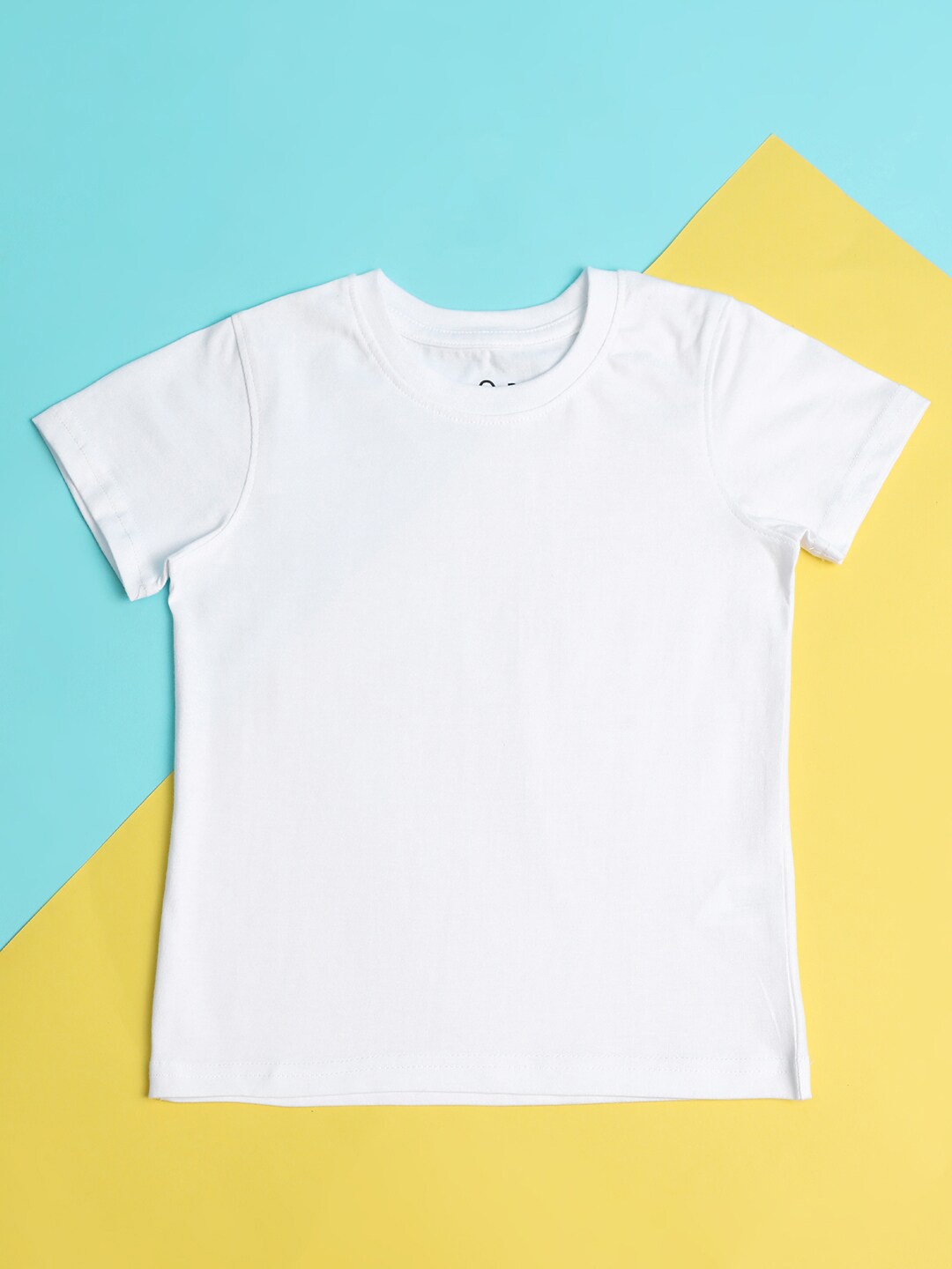 

Hoop Girls Round Neck Cotton T-shirt, White