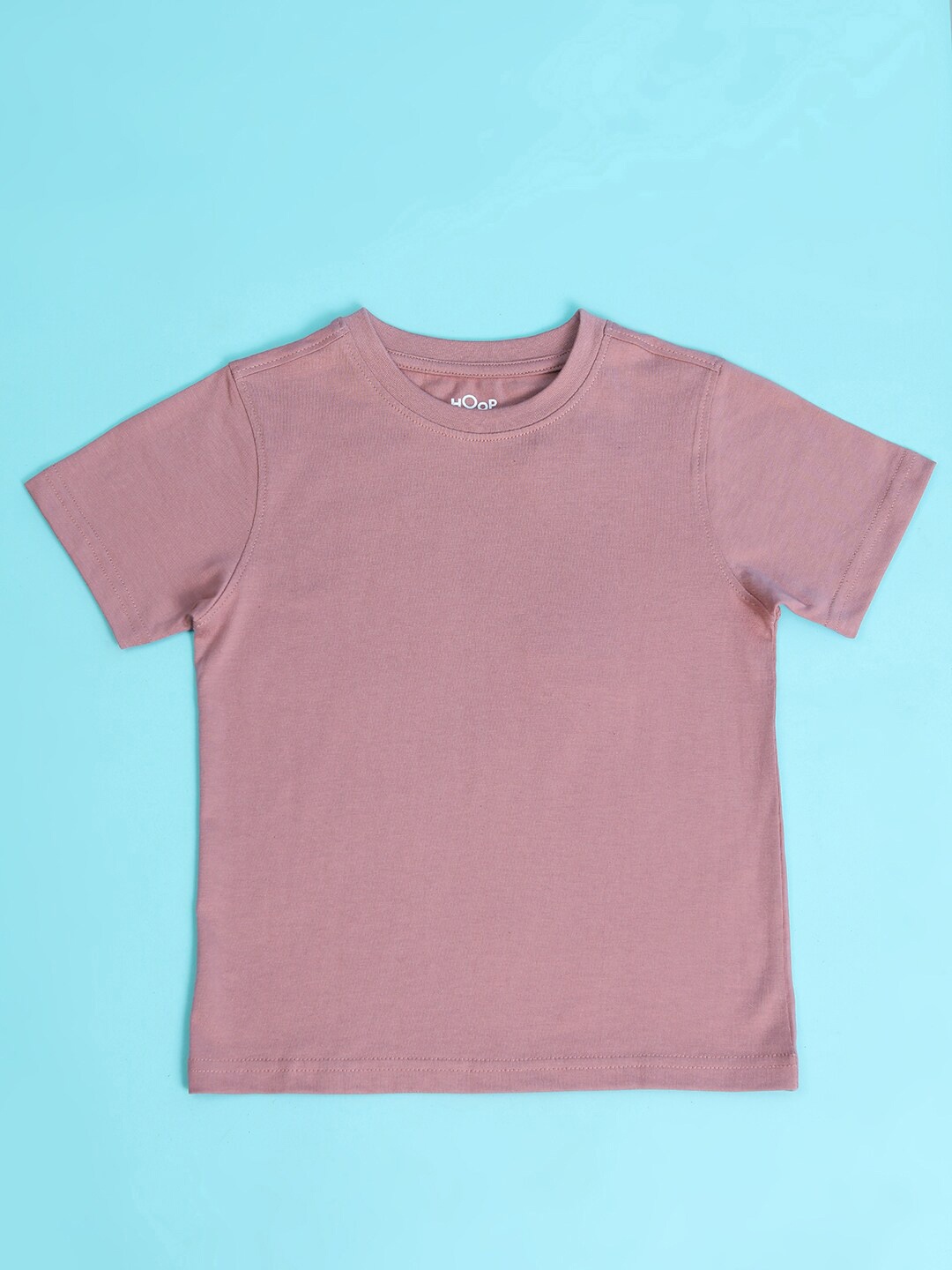 

Hoop Boys Round Neck Cotton T-shirt, Pink