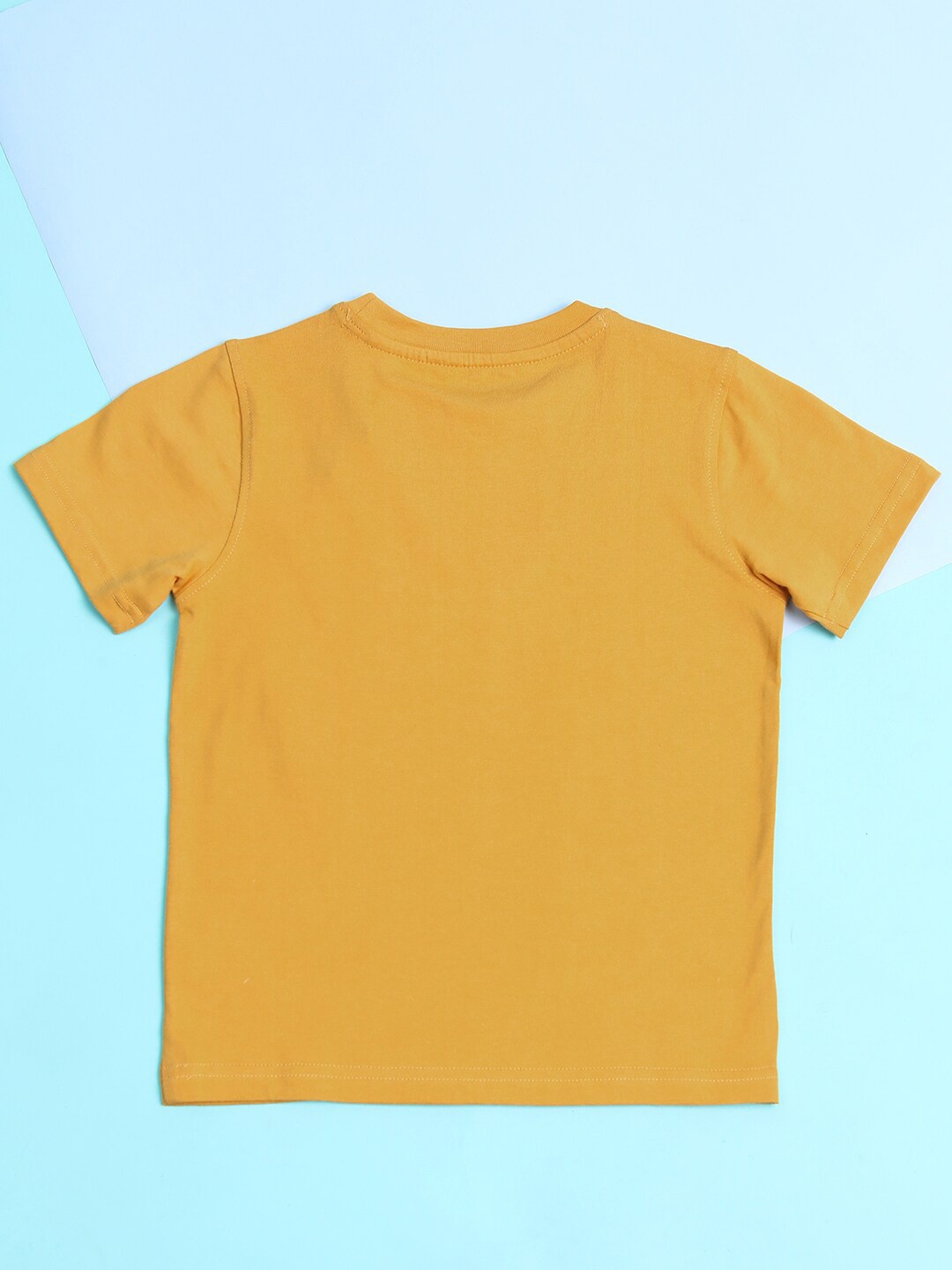 

Hoop Boys Round Neck Regular Fit Cotton T-shirt, Mustard