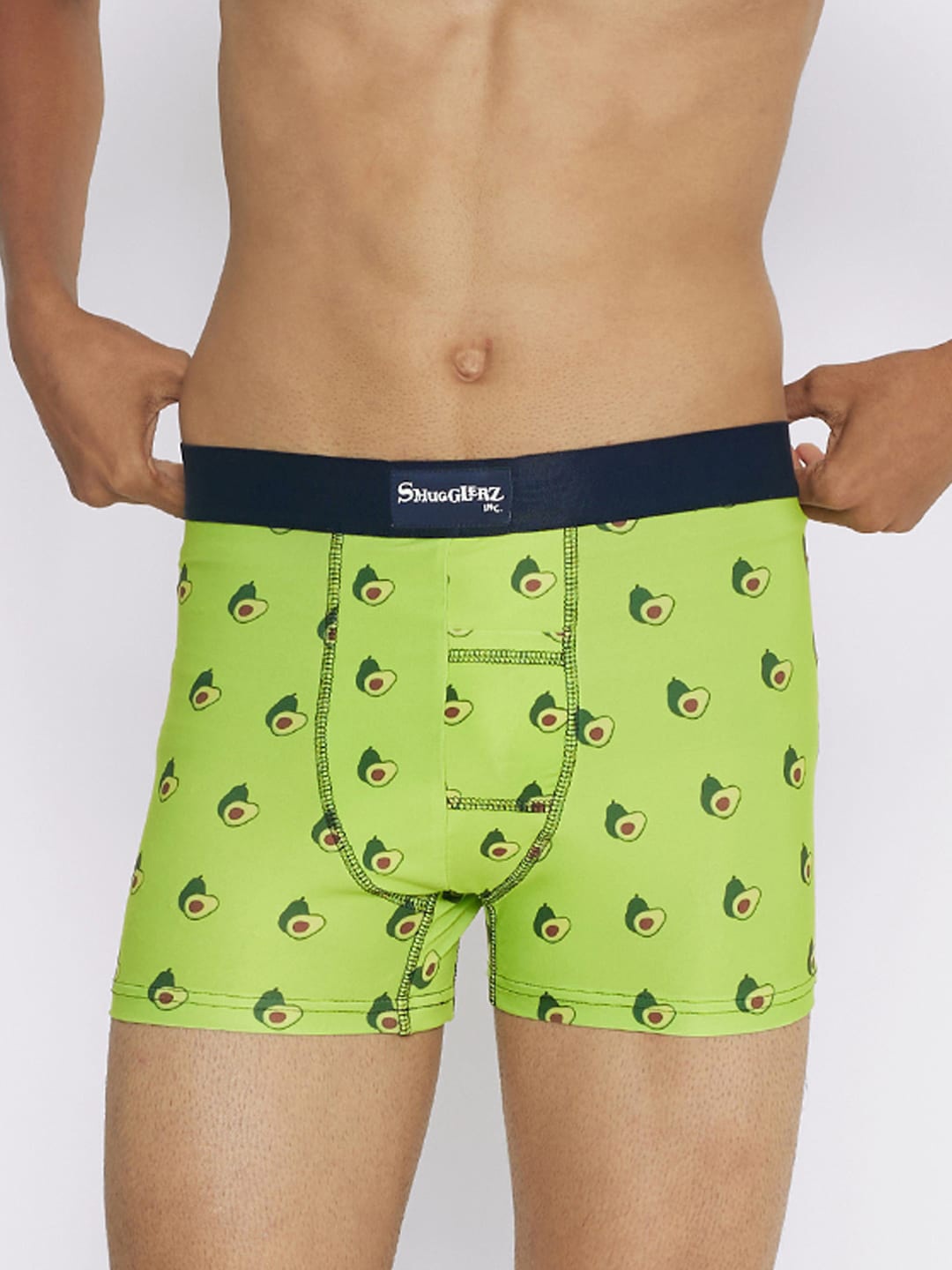 

Smugglerz Printed Microfiber Trunks Bravocado-Green-Men's-Smundies-S