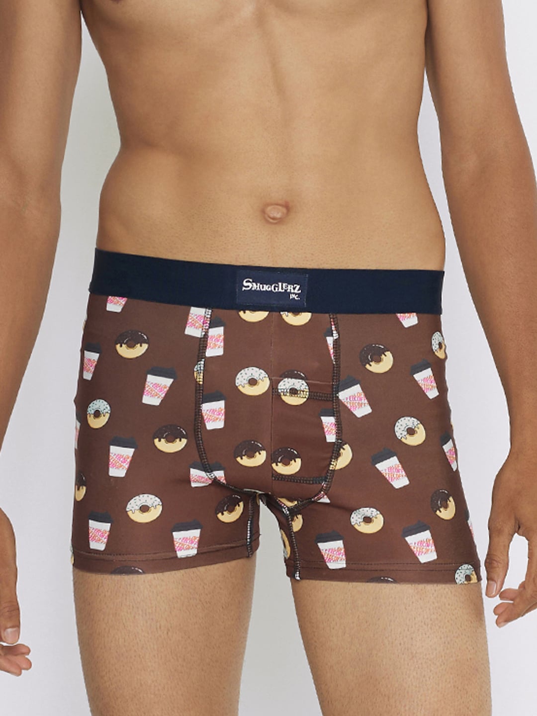 

Smugglerz Men Conversational Printed Trunks Get-Dunkin'-Brown-Men's-Smundies-S