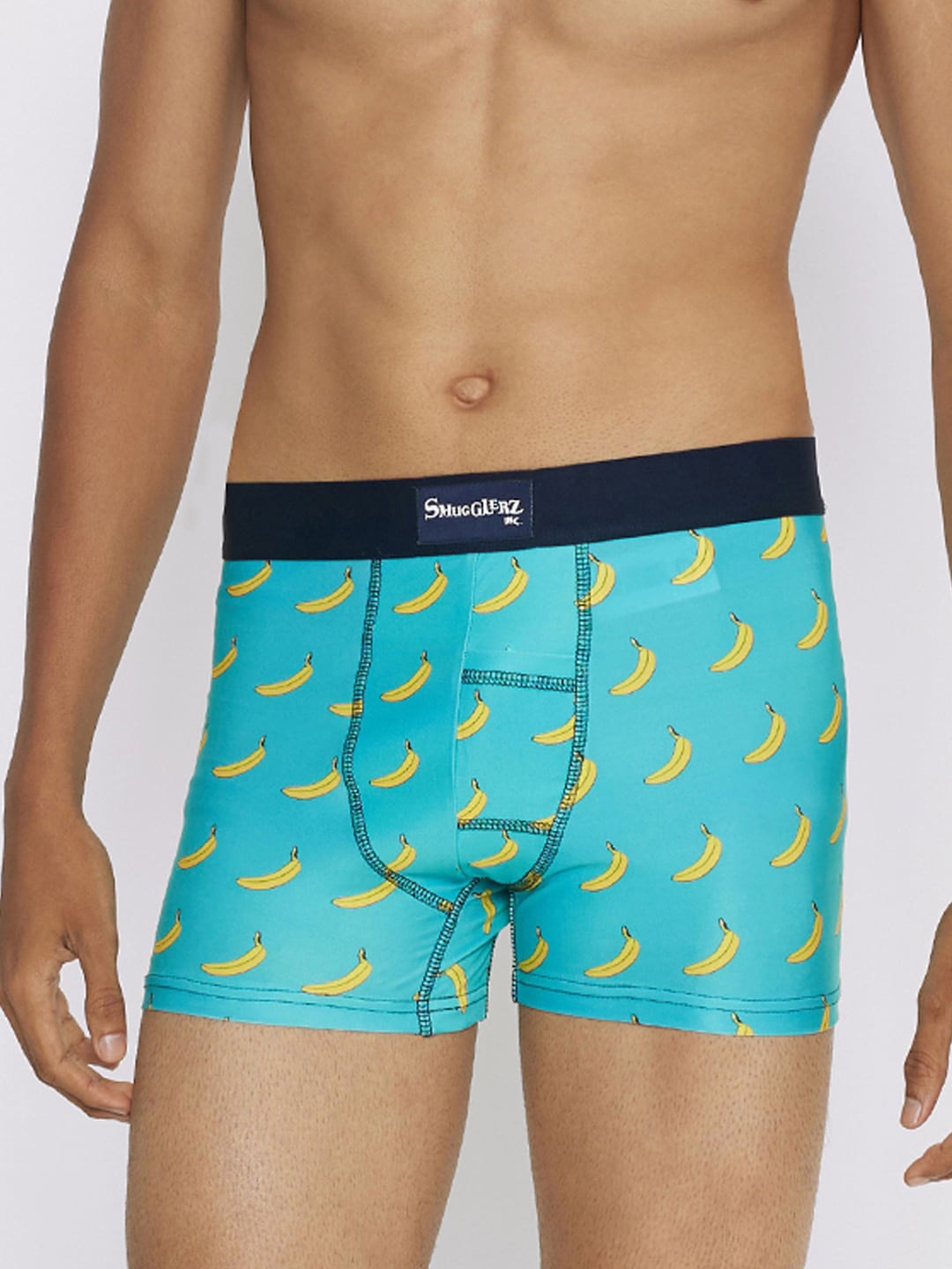 

Smugglerz Men Conversational Printed Trunks Go-Bananas-Turq-Men's-Smundies-S, Turquoise blue