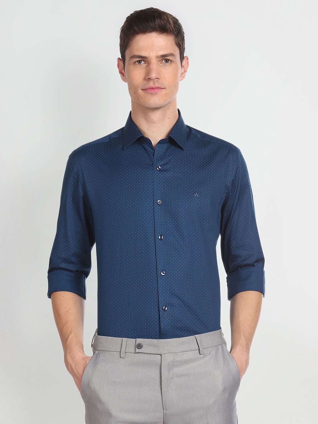 

Arrow Regular Fit Opaque Printed Casual Shirt, Blue