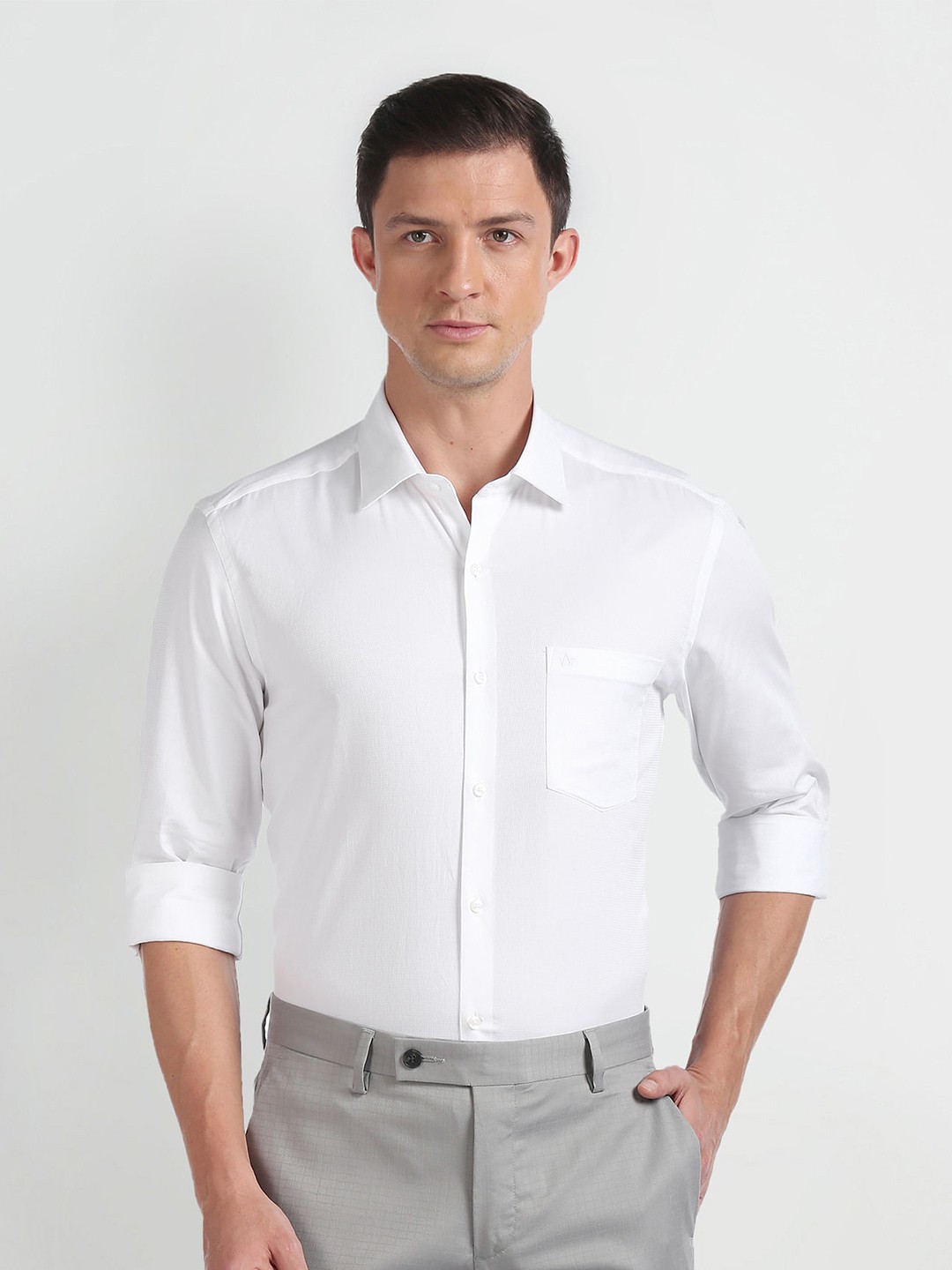 

Arrow Men Slim Fit Pure Cotton Foraml Shirt, White