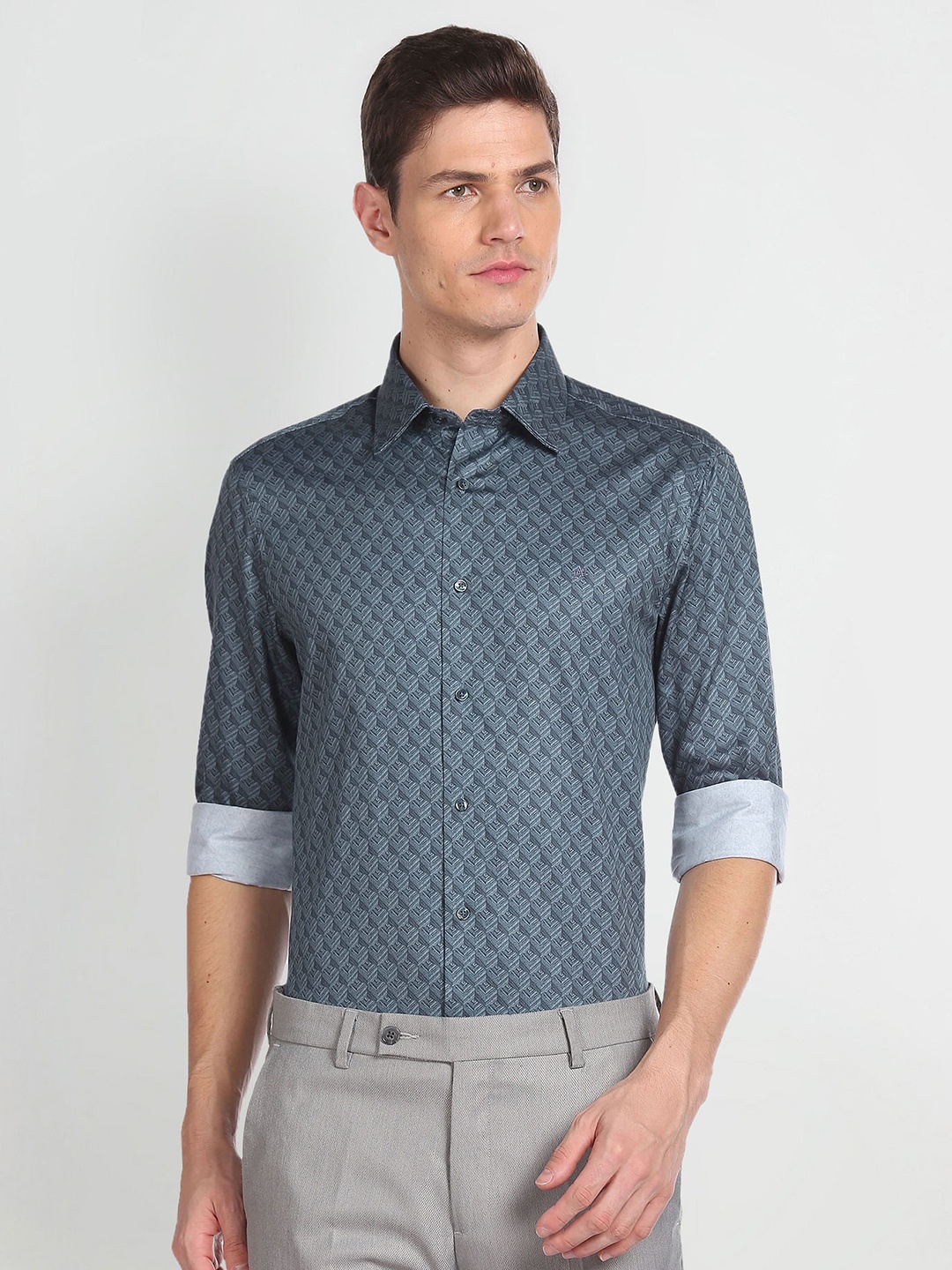 

Arrow Regular Fit Opaque Printed Casual Shirt, Blue