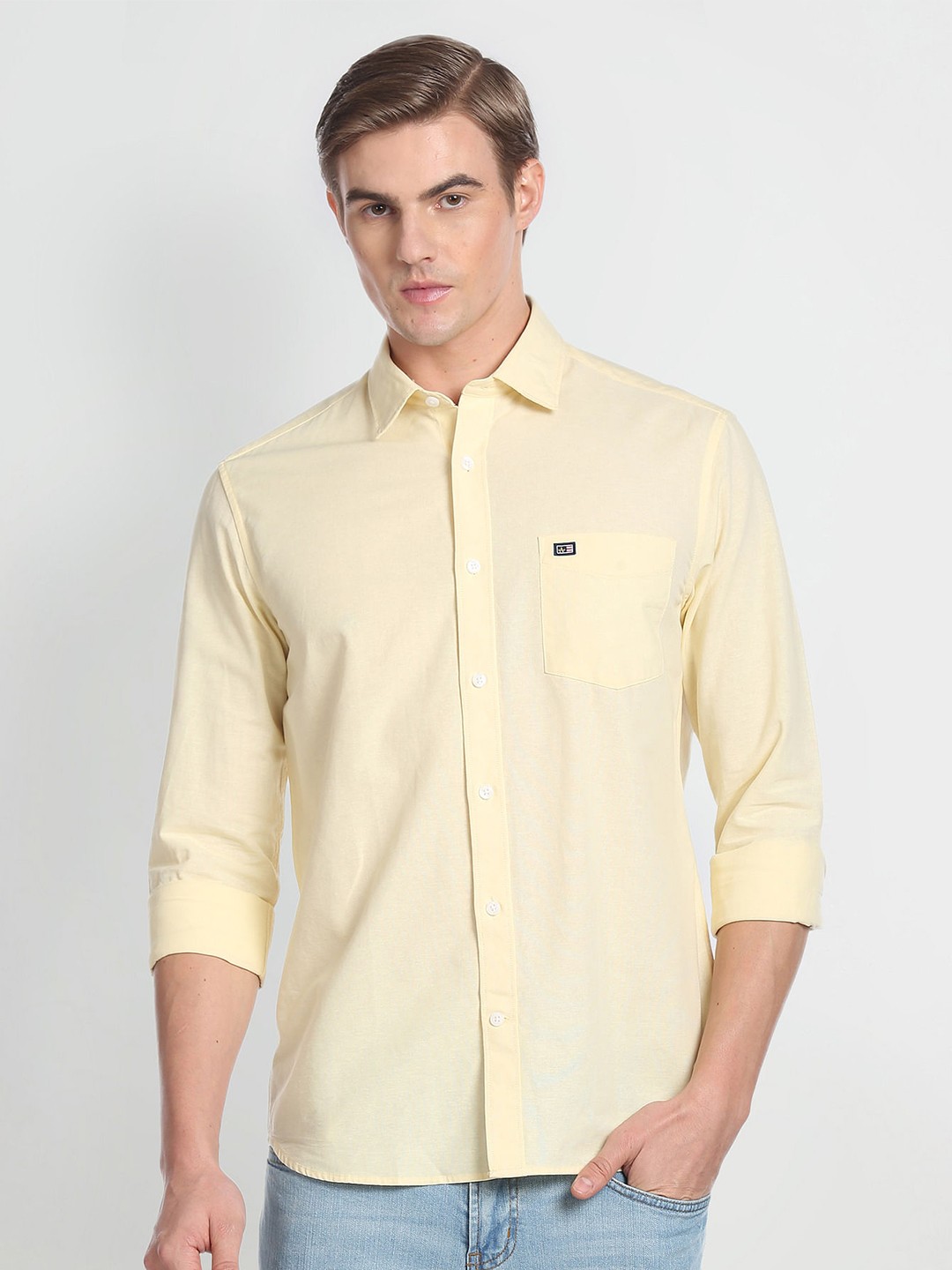 

Arrow Sport Slim Fit Pure Cotton Casual Shirt, Yellow