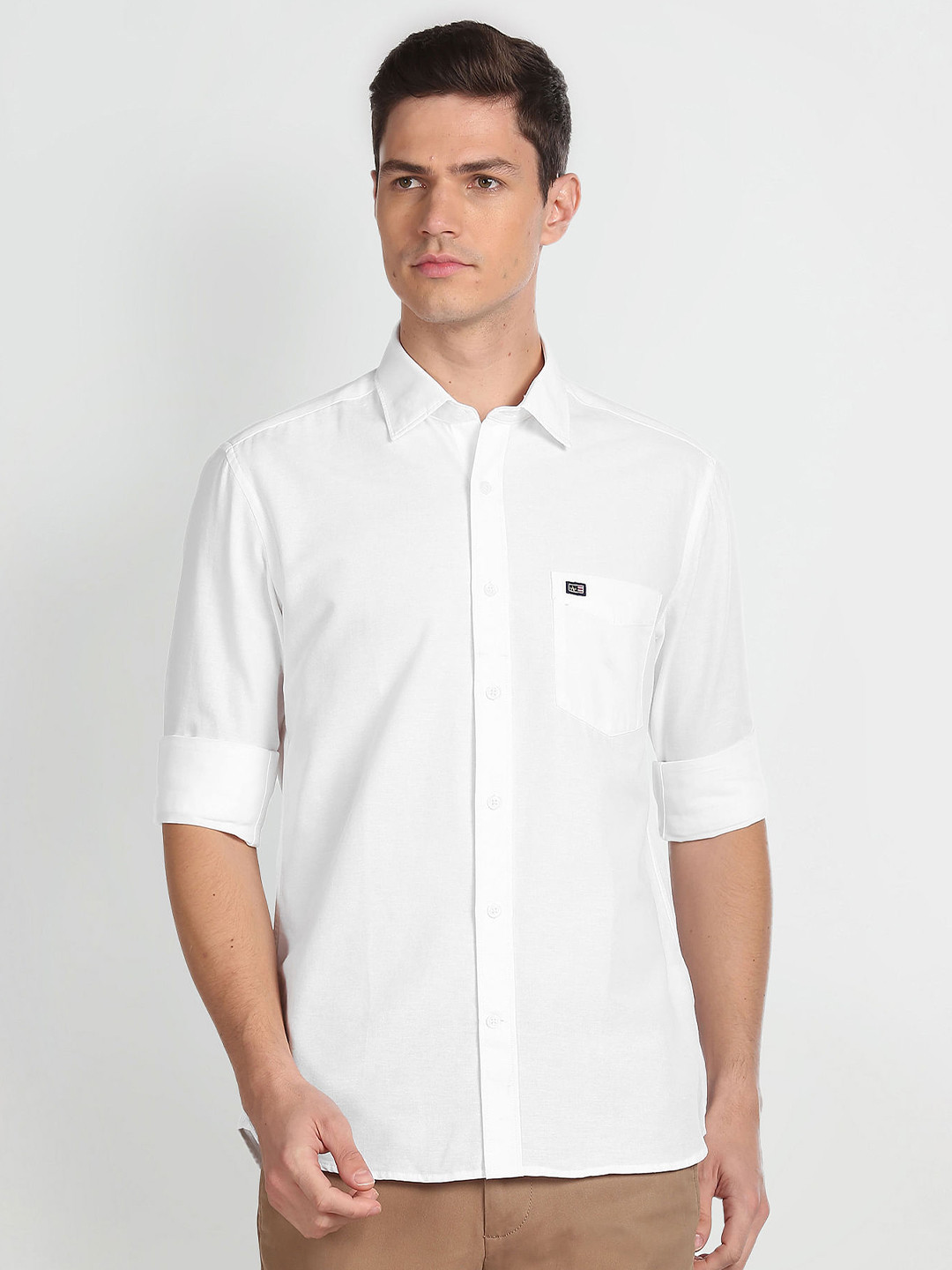 

Arrow Sport Spread Collar Slim Fit Pure Cotton Casual Shirt, White