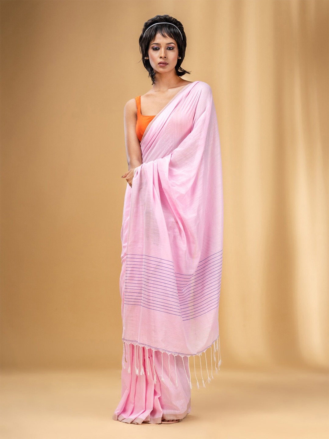 

Charukriti Pure Cotton Saree, Pink