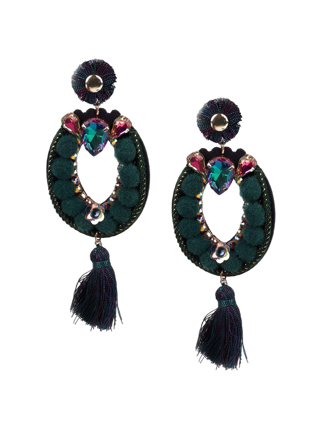 

ODETTE Drop Earrings, Green