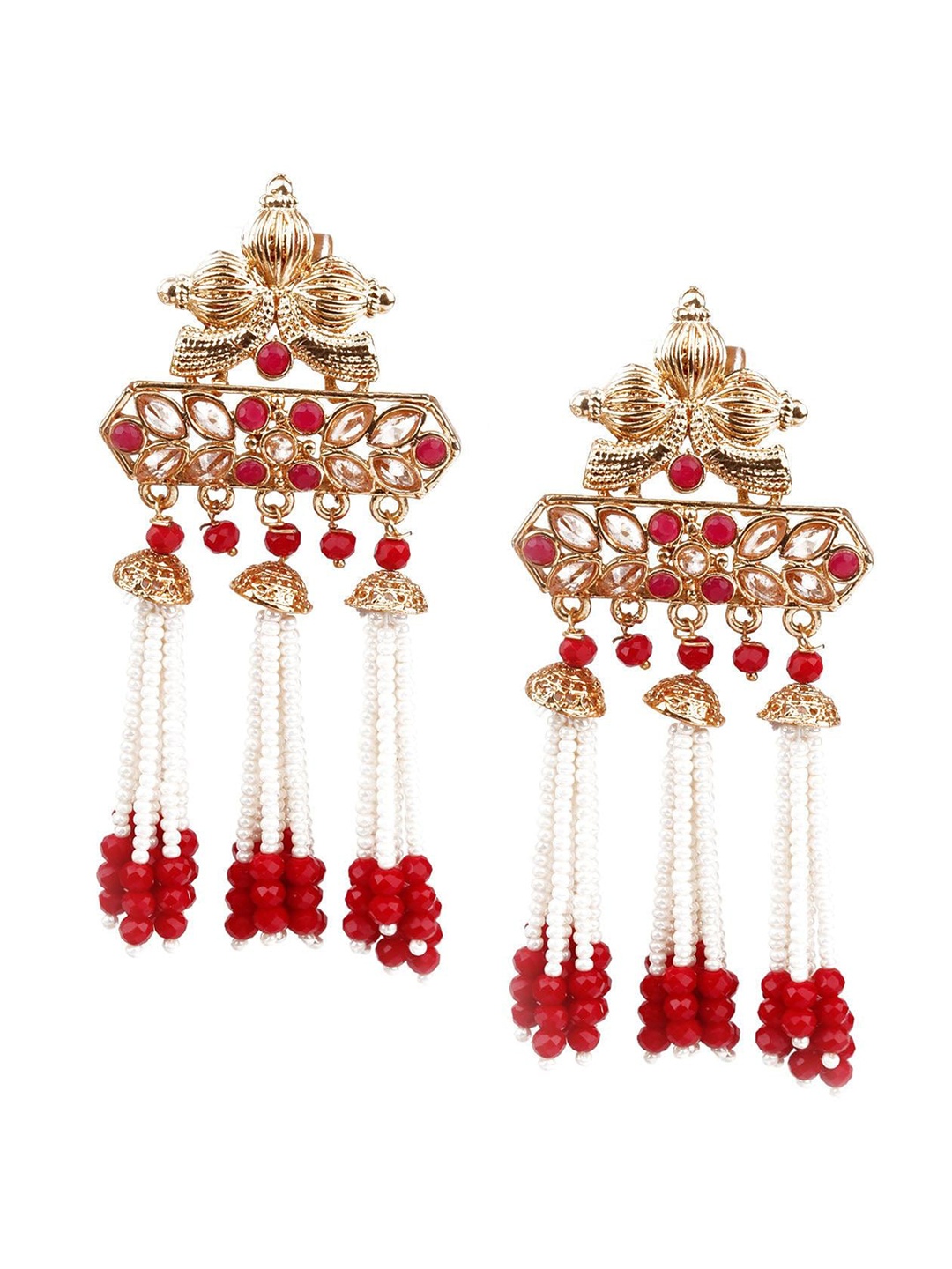 

ODETTE Gold-Plated Contemporary Drop Earrings