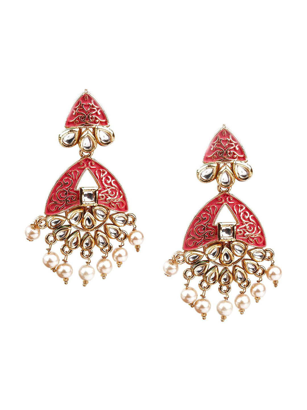 

ODETTE Gold-Plated Contemporary Drop Earrings